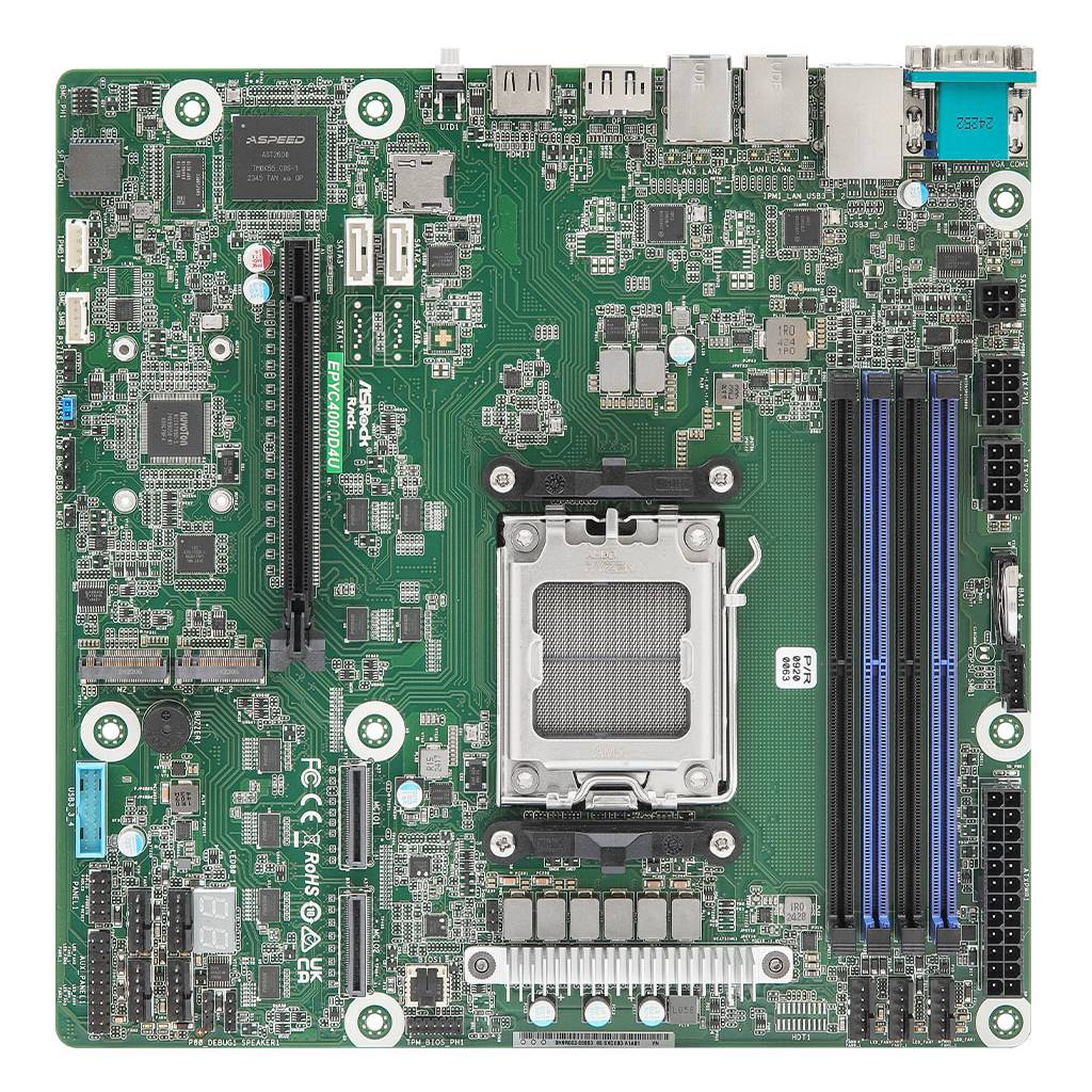 ASROCK - Mainboard EPYC4000D4U Micro-ATX Single Socket AM5 - Mainboard - AMD Sockel AM5 (Ryzen Zen4)
