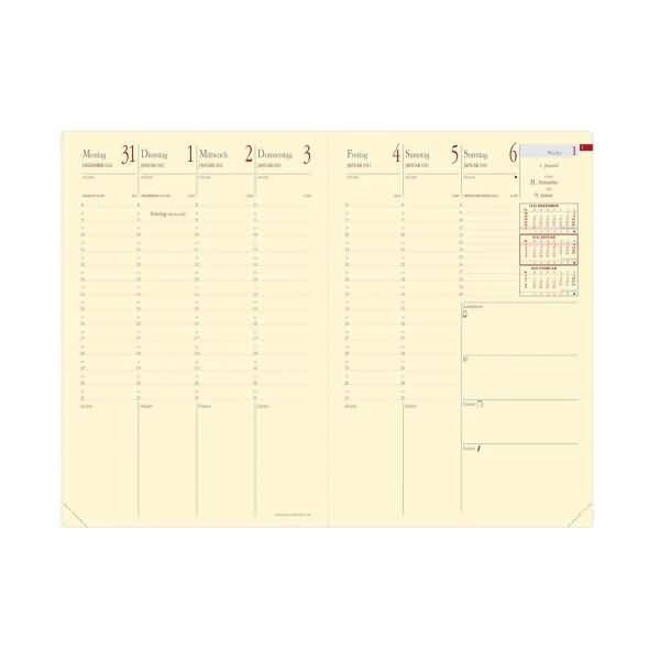 Buchkalender Minister Prestige 16x24cm Soho rot 2026