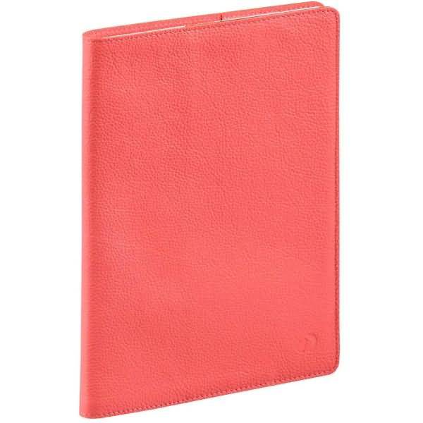 Buchkalender Minister 16x24cm Leder Tania koralle 2027