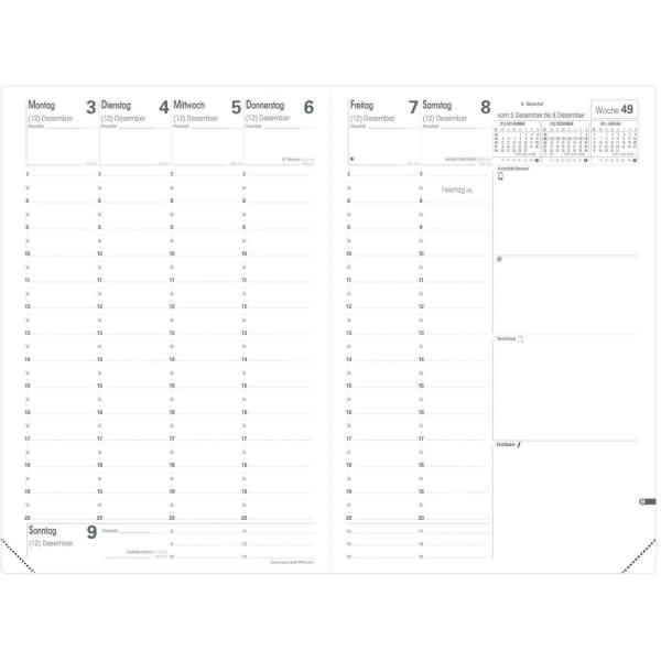 Buchkalender Minister 16x24cm Hipsy Blatt 2026