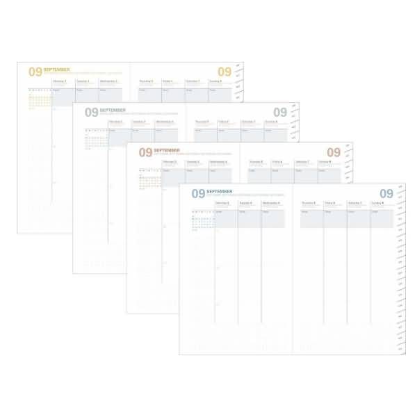 Buchkalender Plan Week 16x24cm Pastel rosa 2026