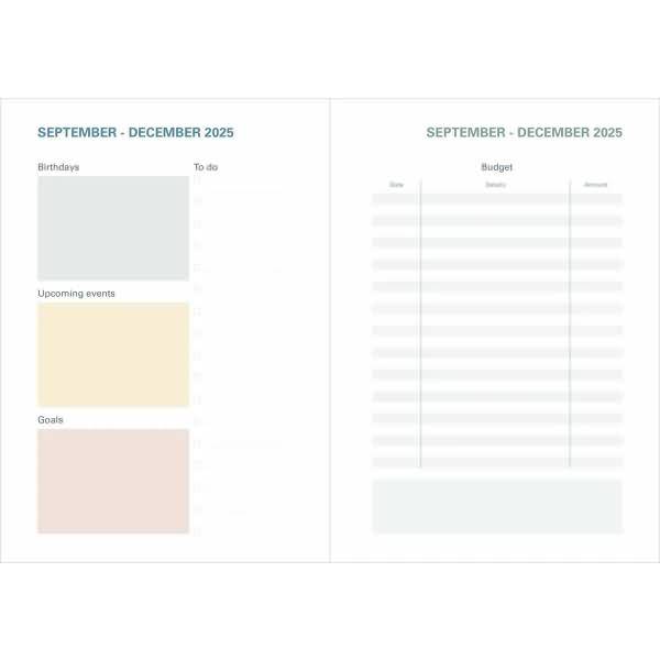 Buchkalender Plan Note 15 15x21cm Andrea marineblau 2026