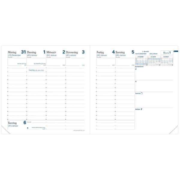 Buchkalender Executif 16x16cm Calypso seladon 2026