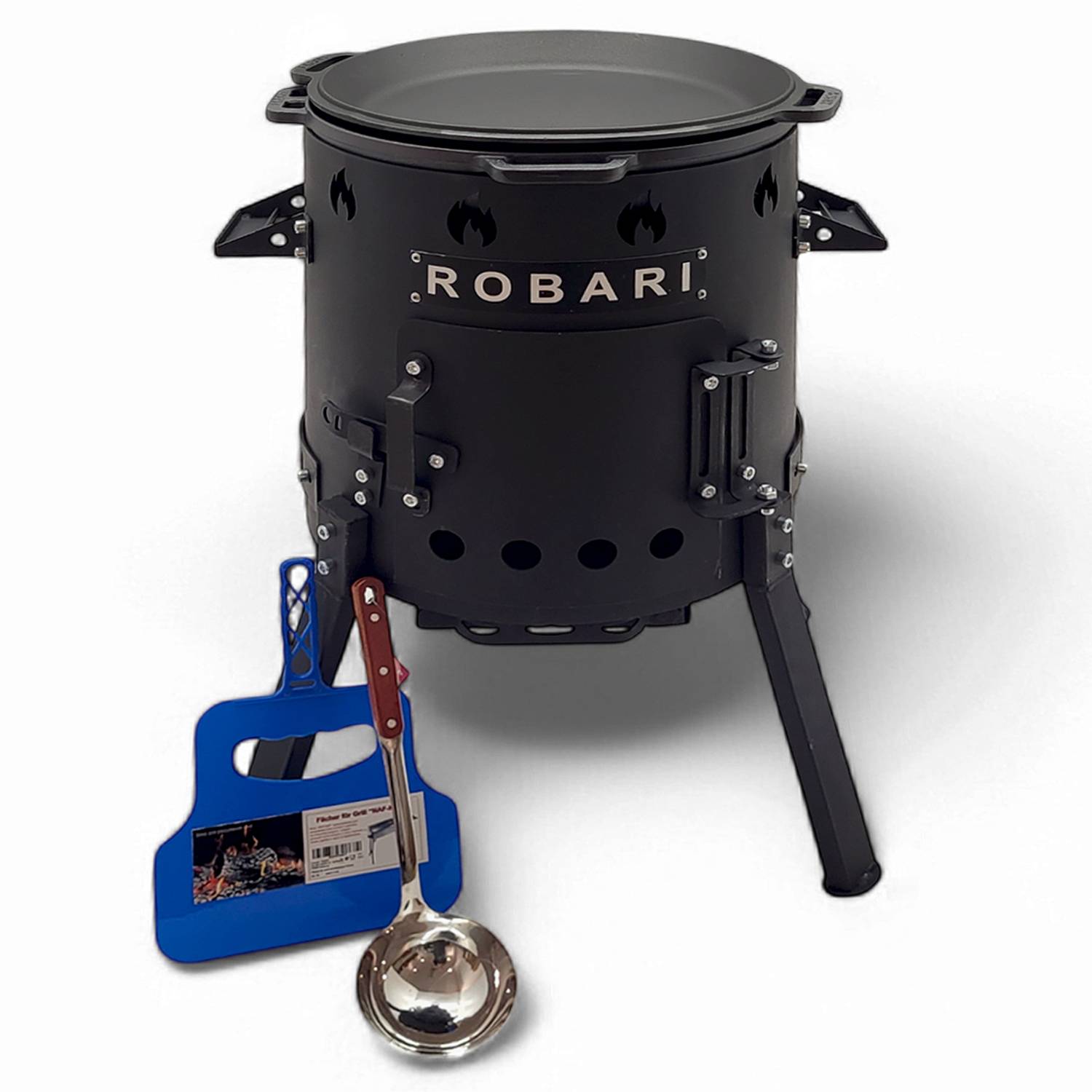 Utschak Set mit Kasan 15 L mit Pfannendeckel und Zubehör