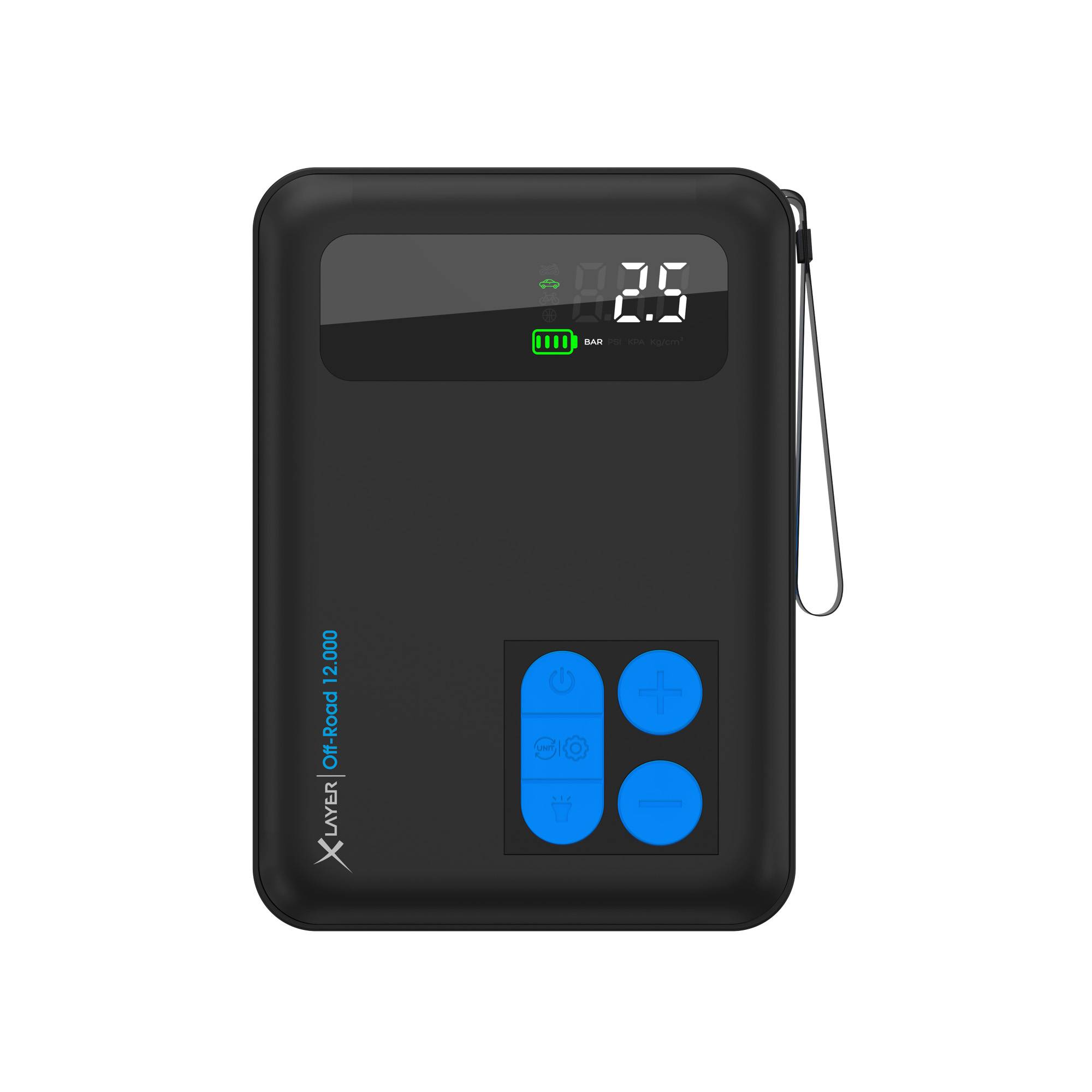 XLayer Notstarthilfe-Powerbank Off-Road 12.000 mAh mit Kompressor