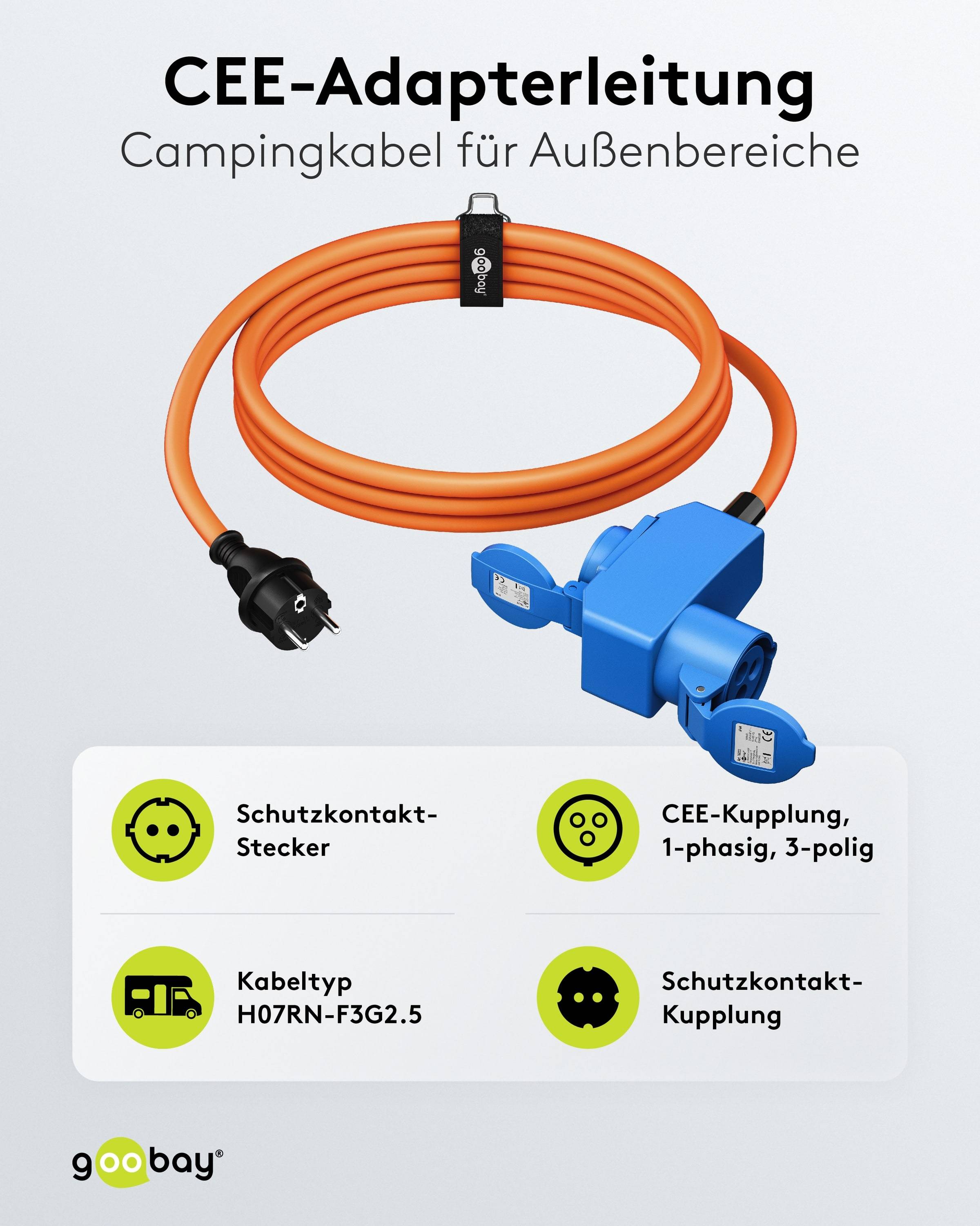 „Campingkabel für Außenbereiche