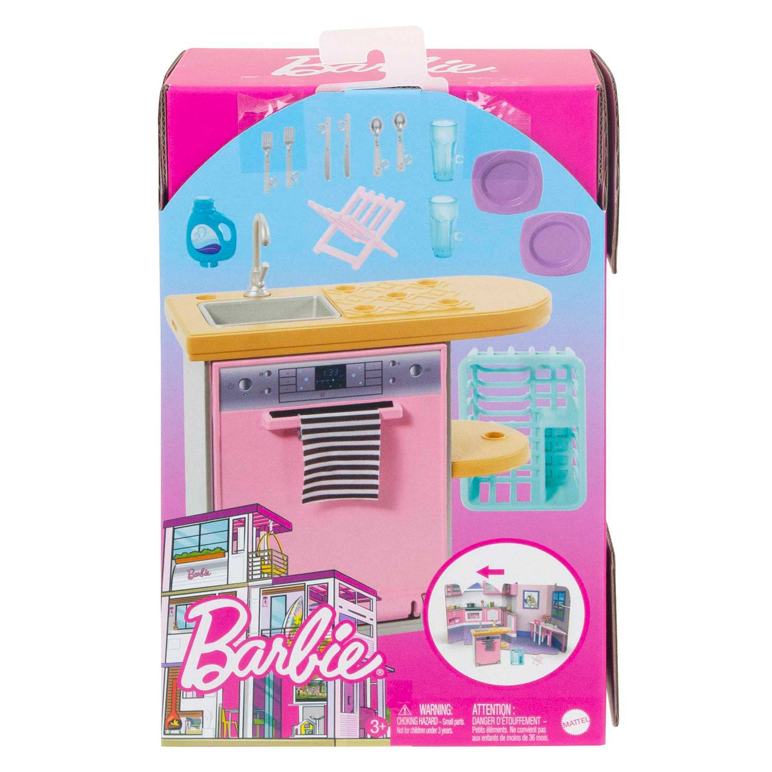 Mattel HJV32; HJV34 - Barbie Möbel- und Zubehör-Set - Küchen-Set