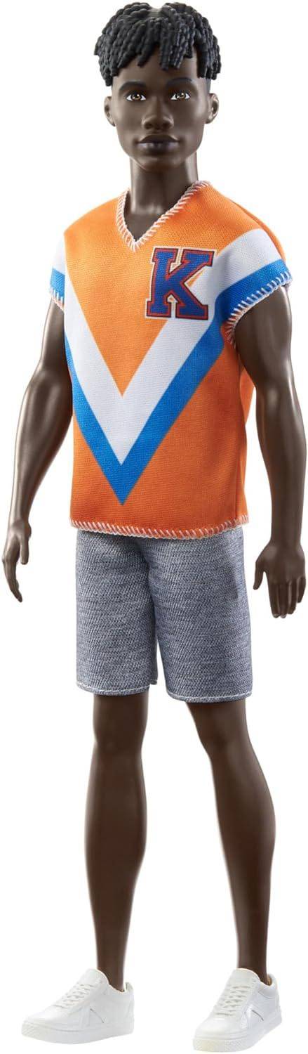 BESTELLUNG - EINZELN BESTELLBAR - Mattel DWK44; HPF79 - Barbie Fashionista Ken-Puppe mit gedrehtem schwarzes Haar