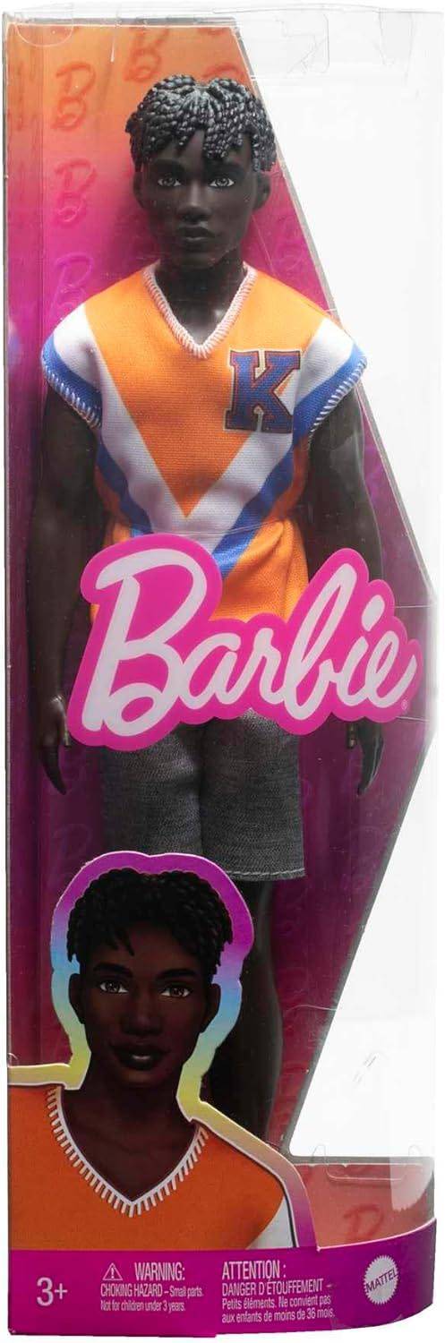 BESTELLUNG - EINZELN BESTELLBAR - Mattel DWK44; HPF79 - Barbie Fashionista Ken-Puppe mit gedrehtem schwarzes Haar