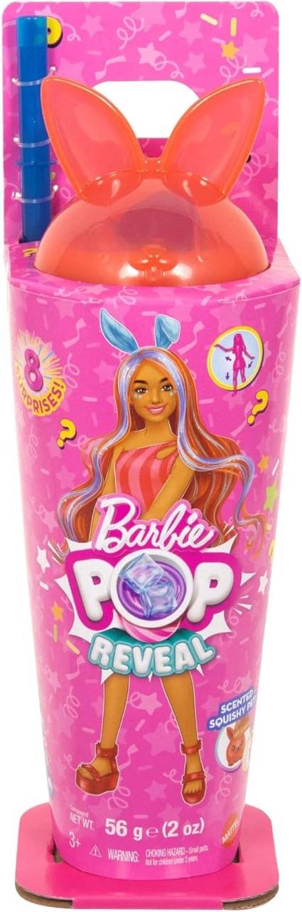 Barbie Pop-Reveal-Set Puppe + Accessoires Shakes-Serie + Überraschungen 3+ JCN87