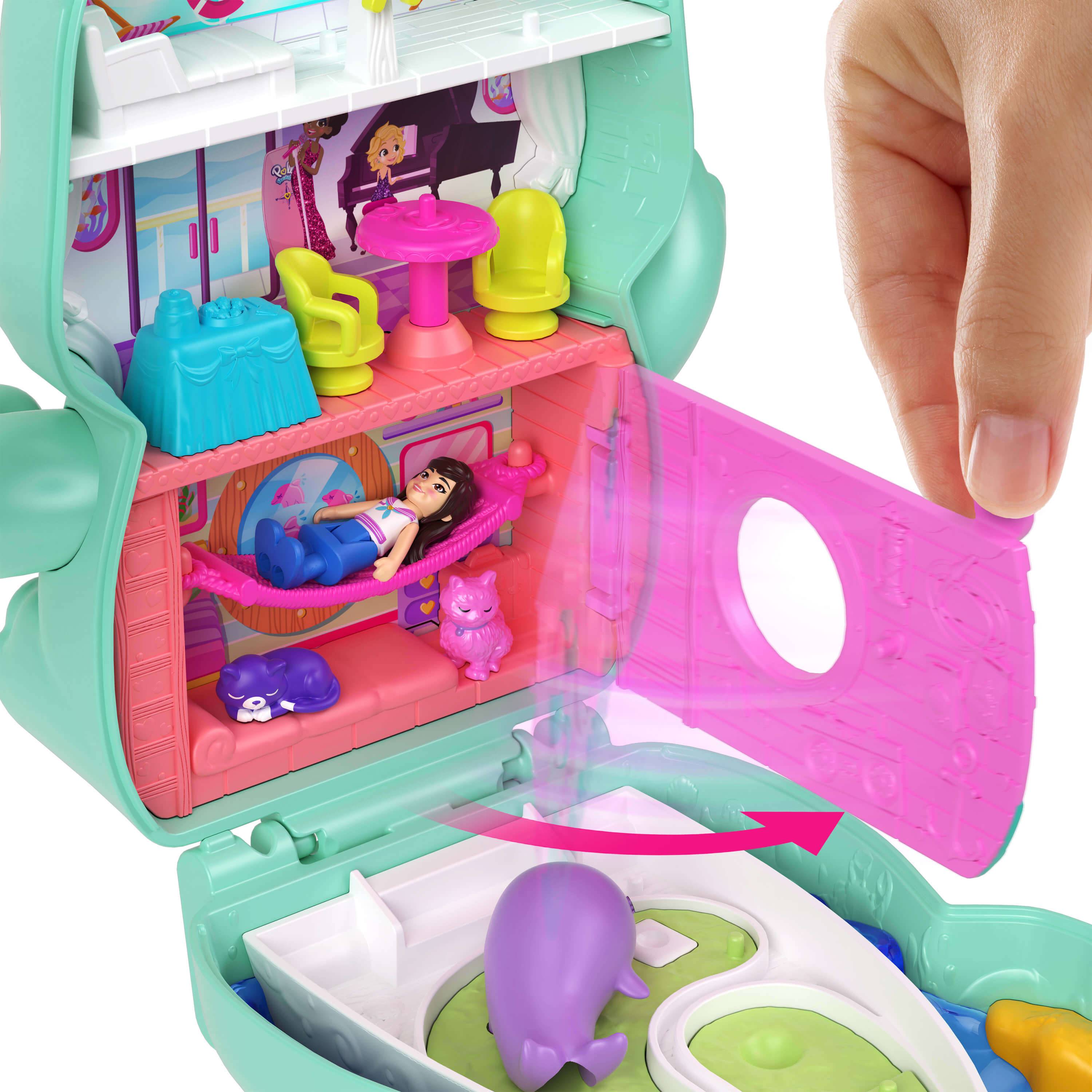 Mattel JFG56; JCR37 - Polly Pocket Matrosenkatze Schatulle - % OS; VOL %