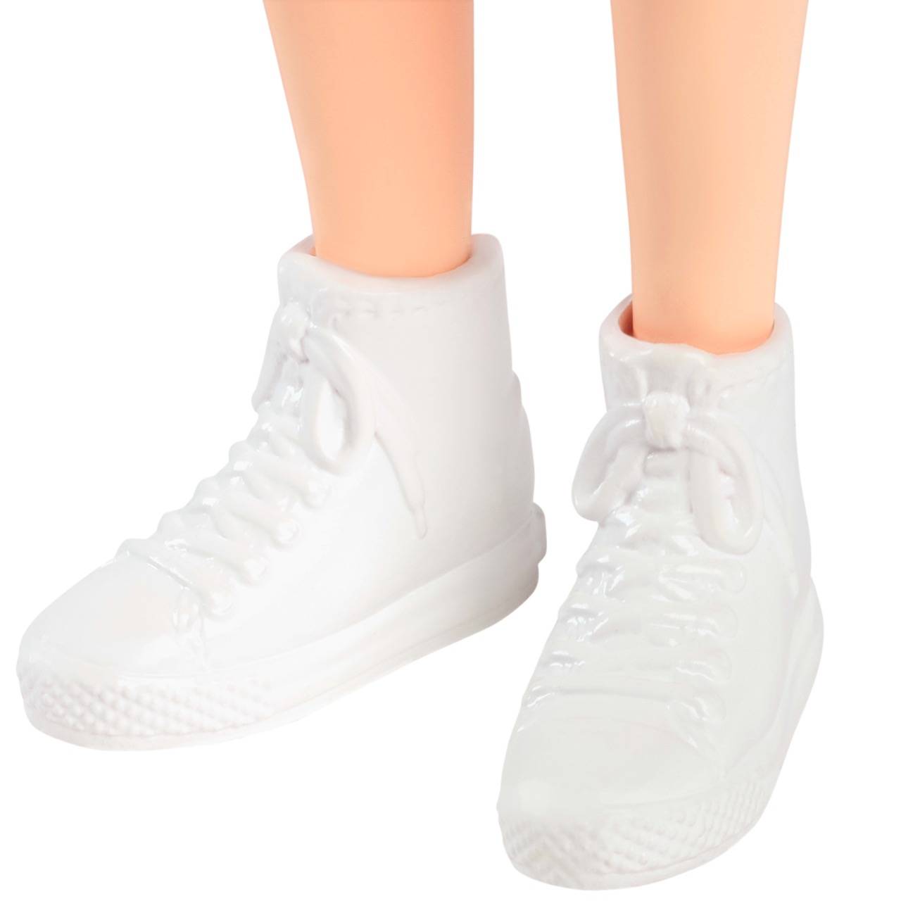 Mattel HYT90 - Barbie Fashionista Puppe im Jersey-Oberteil und Faltenrock