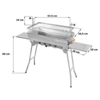 Mangal Ideal Edelstahl 2 mm rostfrei Schaschlik Grill Rost verstellbar Mangal Ideal Edelstahl 2 mm rostfrei Schaschlik Grill Rost verstellbar