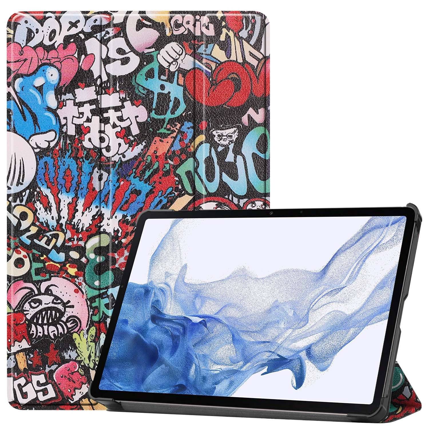 Für Samsung Galaxy Tab S10 FE / S9 / S9 FE 3folt Wake UP Tasche Hülle Motiv 1
