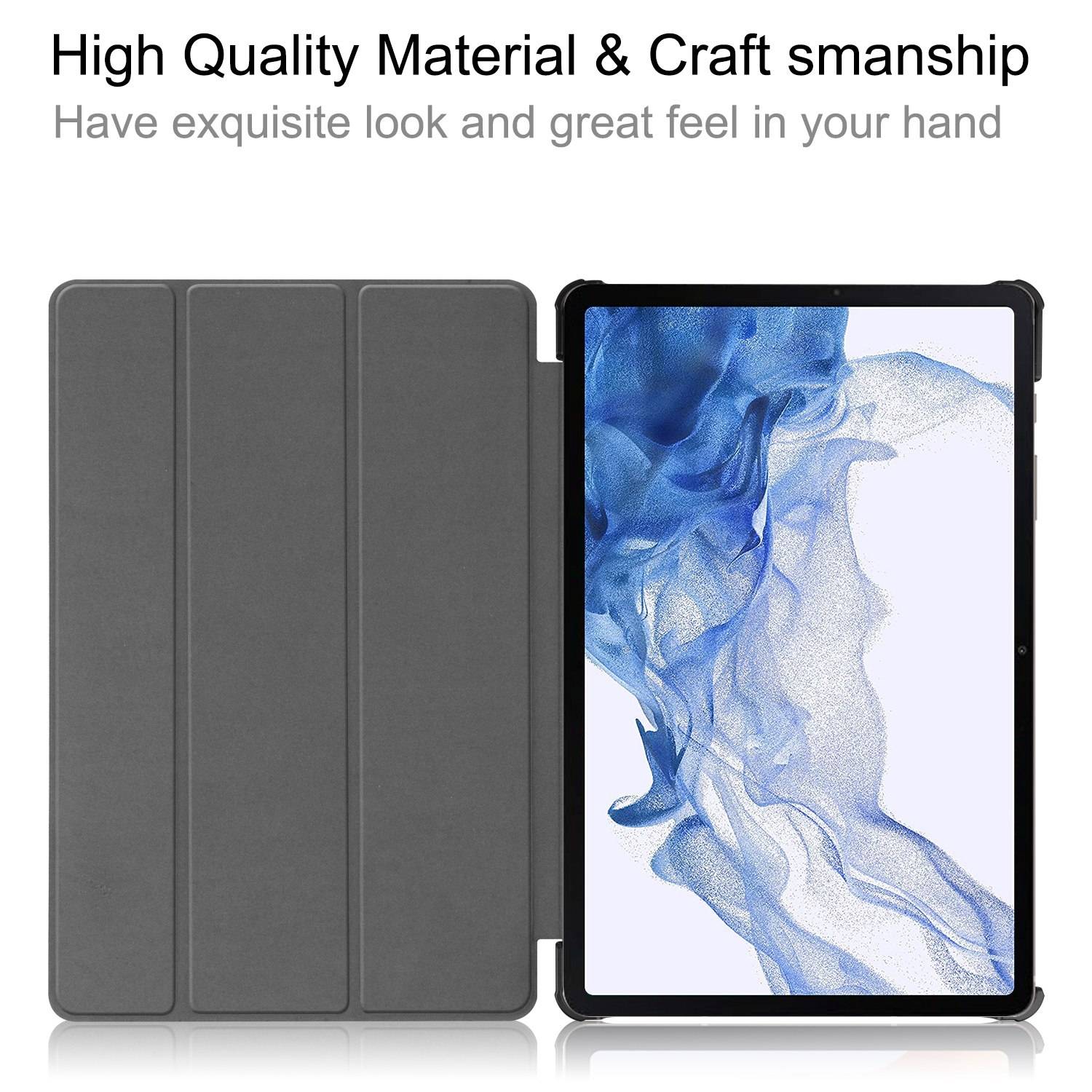 Für Samsung Galaxy Tab S10 Plus / S9 Plus FE Plus / S8 Plus 3folt Wake UP Smart Cover Tablet Tasche Hülle Case Neu/