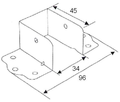Balkenschuh außenliegend Holzverbinder für Holzbalken Metall Balkenschuhe