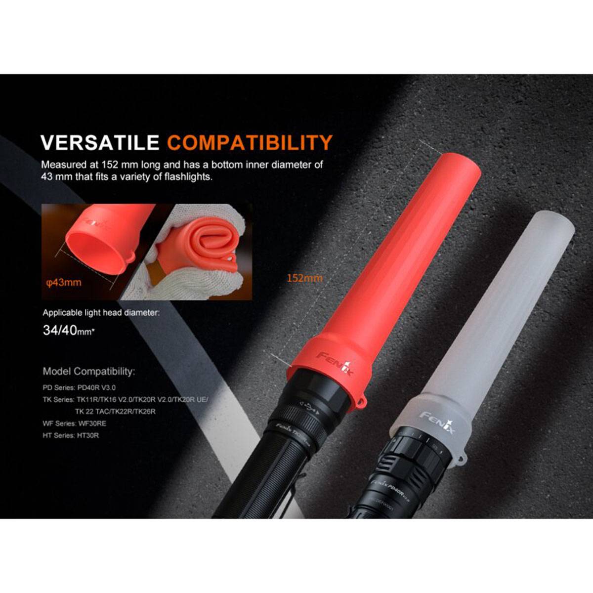 Fenix AOT-04 Traffic Wand - Rot