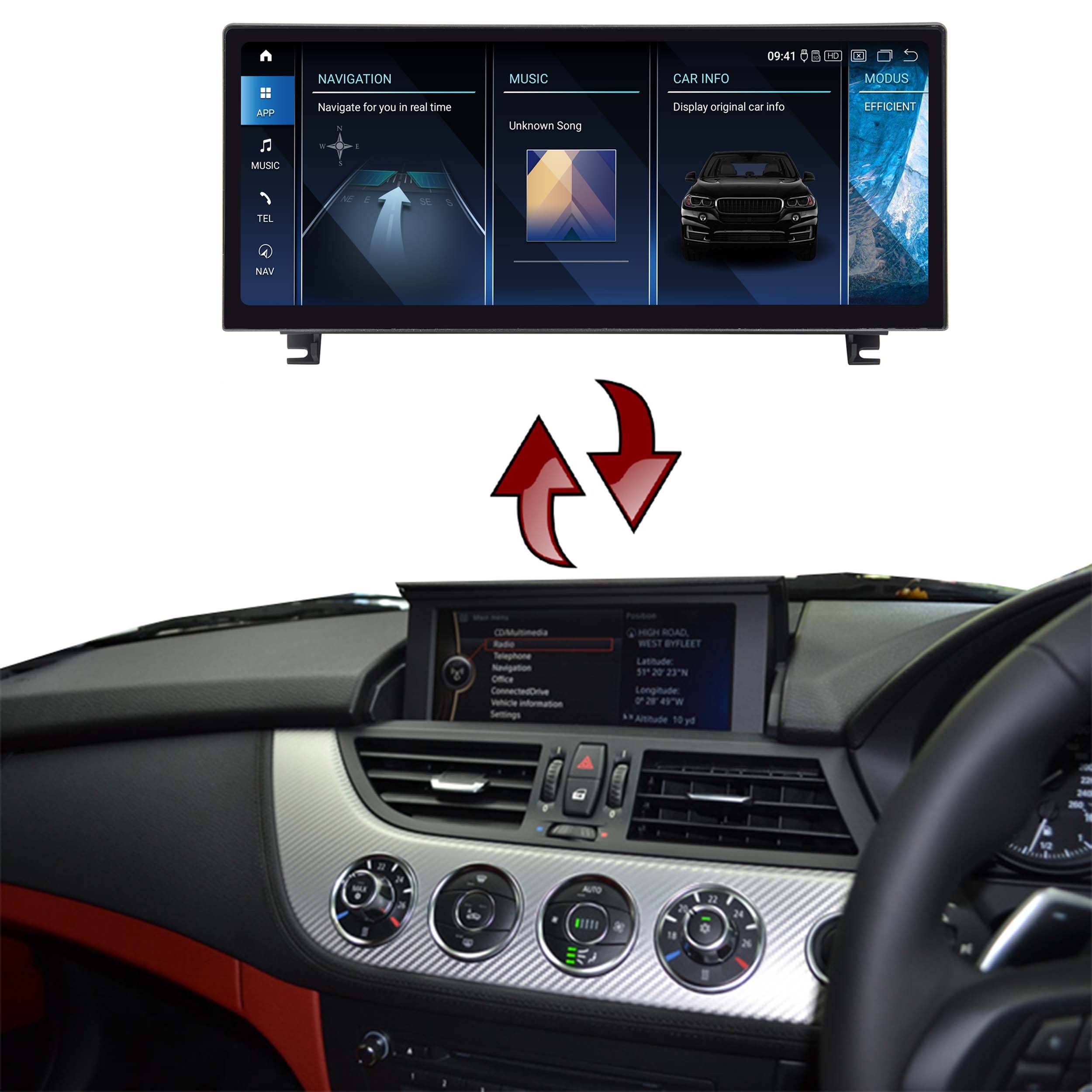 Für BMW Z4 E89 CIC 12,3" Touchscreen Android GPS Navigation CarPlay AndroidAuto