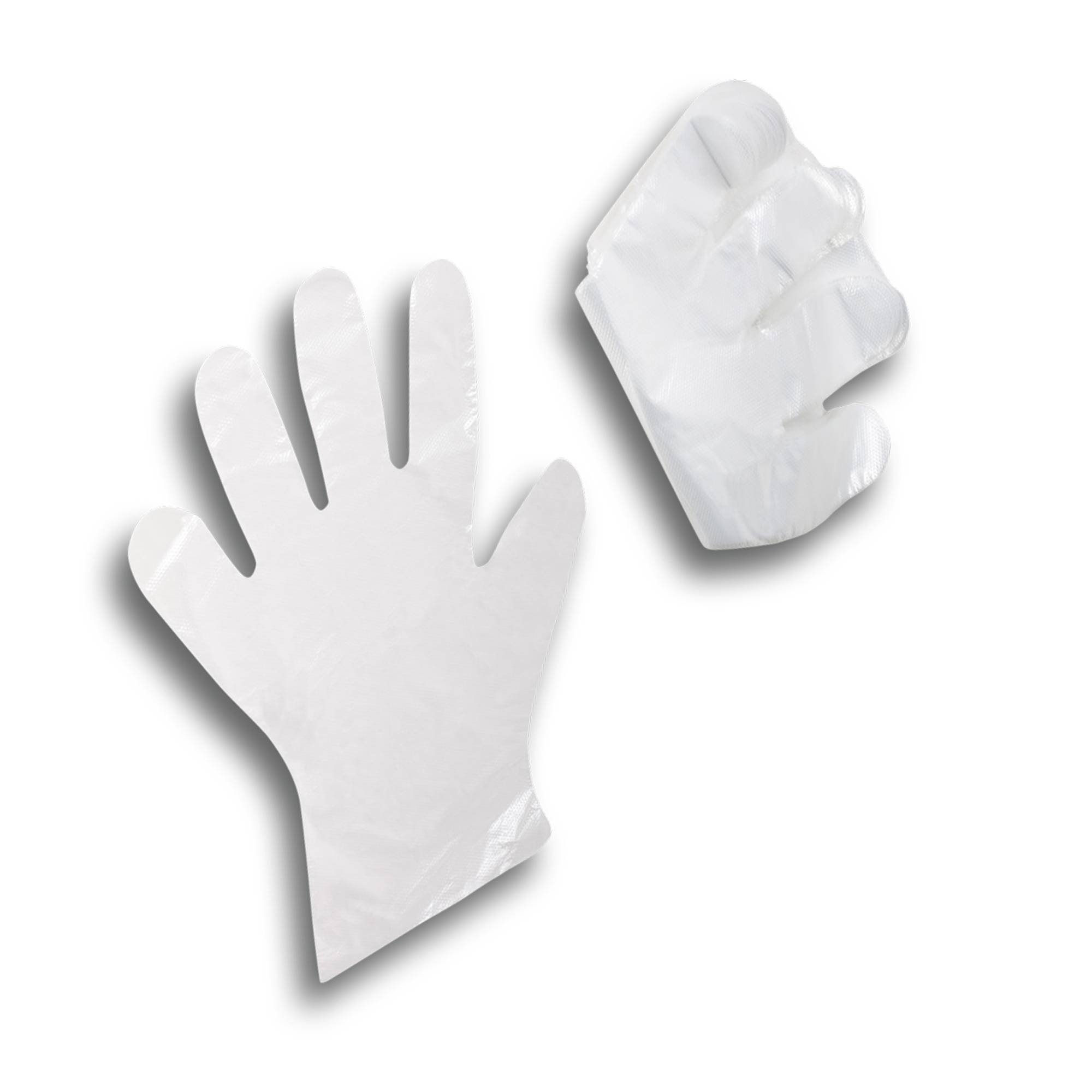 5000 x Einweg Handschuh Poly Handschuhe gehämmert kurz transparent Lebensmittelhygiene Gastronomie Einmalhandschuhe