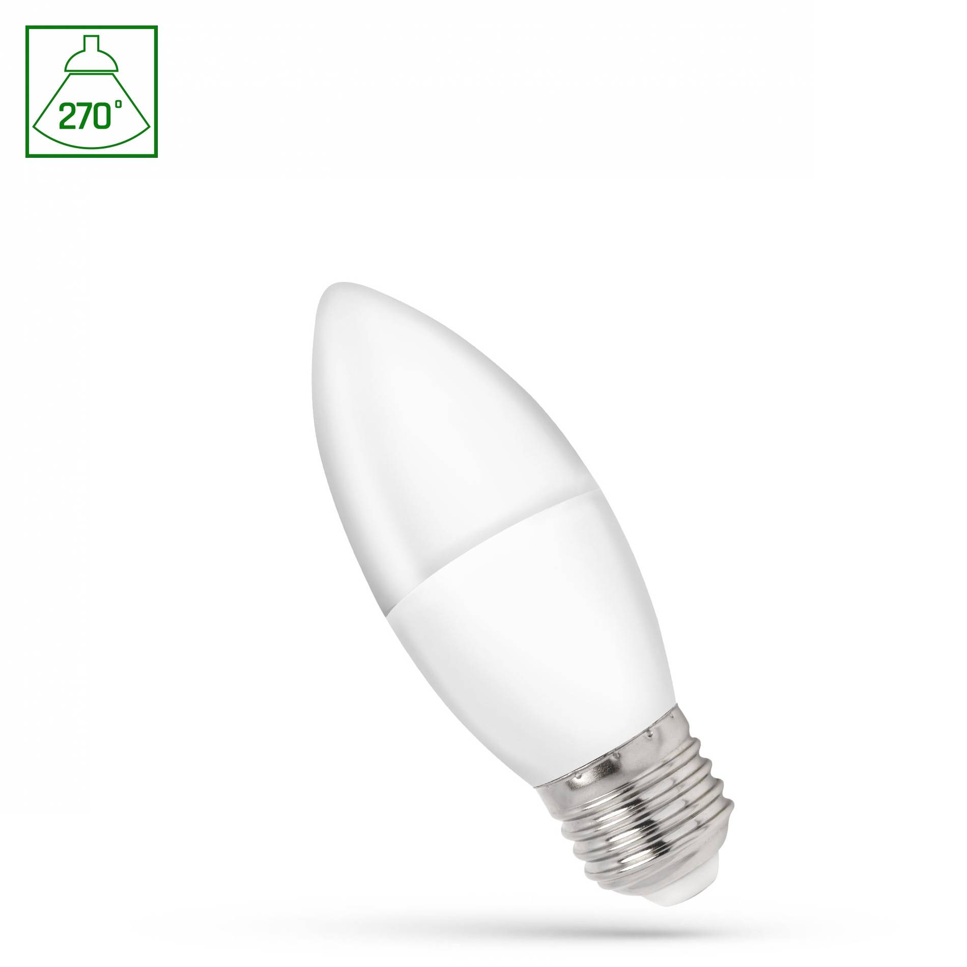 Spectrum LED E27 C37 Kerzenform 1W 90lm 270° weiß 230V Neutralweiß 4000K