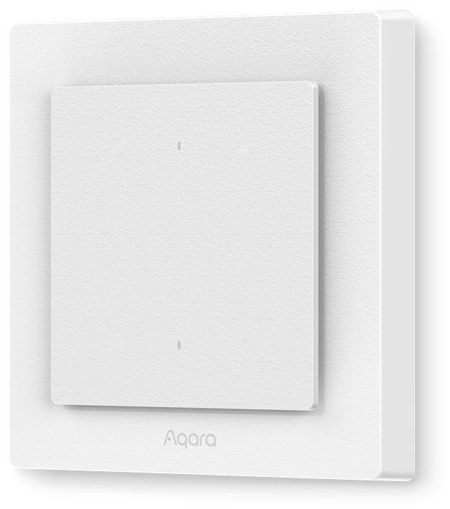 Aqara Light Switch H2 EU, 2 Button, 1 Channel, Matter, Thread, Zigbee, Strommessung