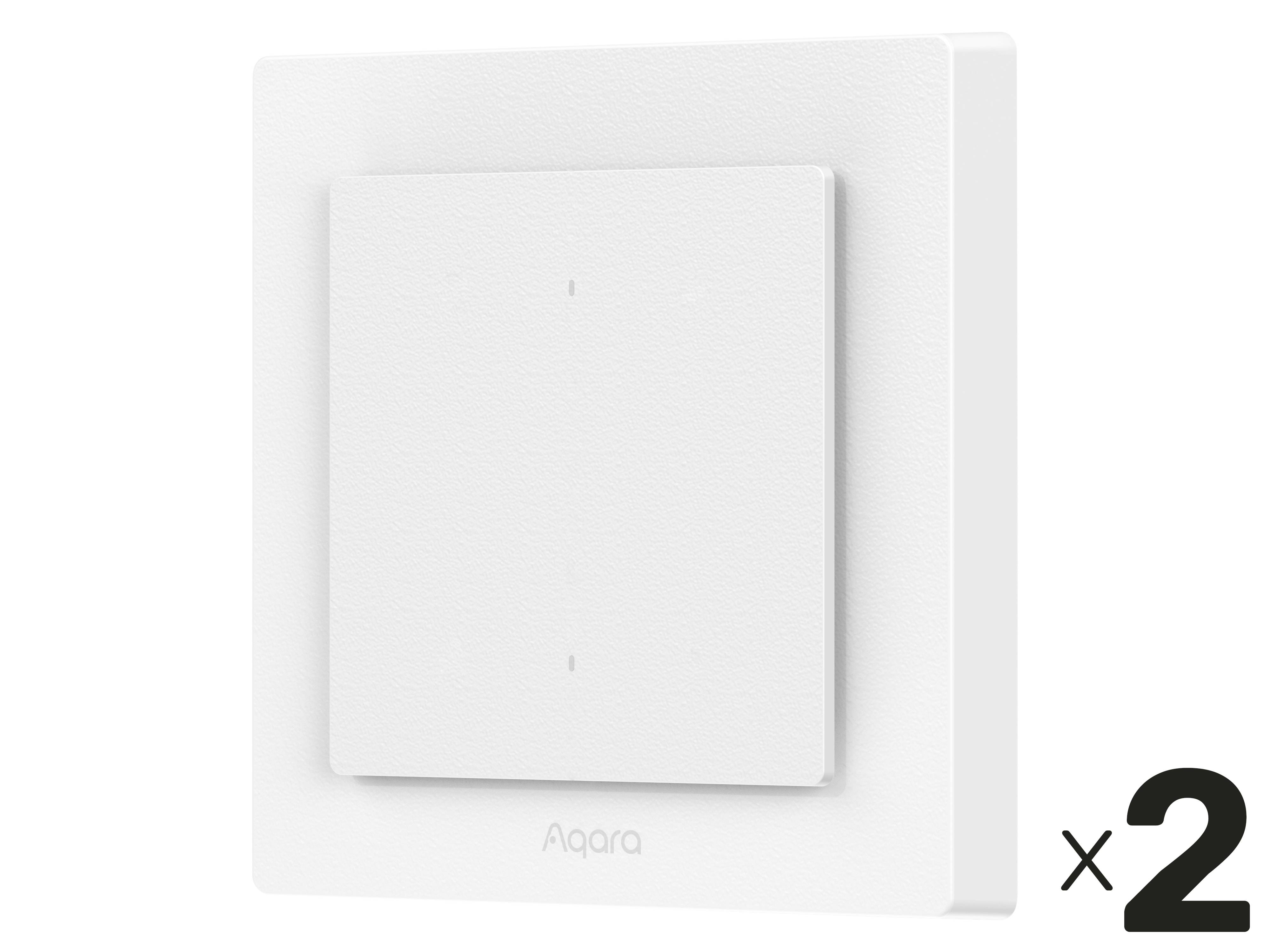 AQARA Lichtschalter Smart H2, WS-K07D, 2 Button, 1 Channel, 2 Stück