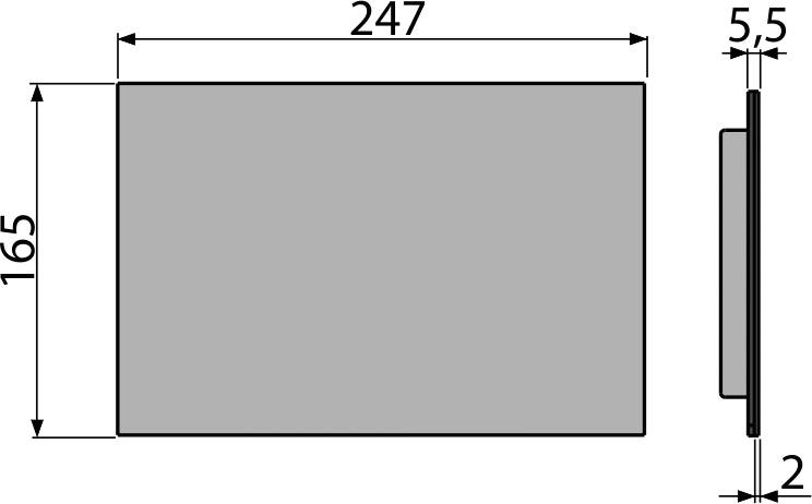 Alcadrain P120 Abdeckungsplatte für Vorwandinstallationssysteme, Alunox-Matt