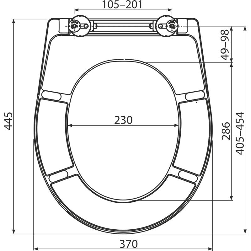 Alcadrain A602 WC-Sitz universal, Duroplast