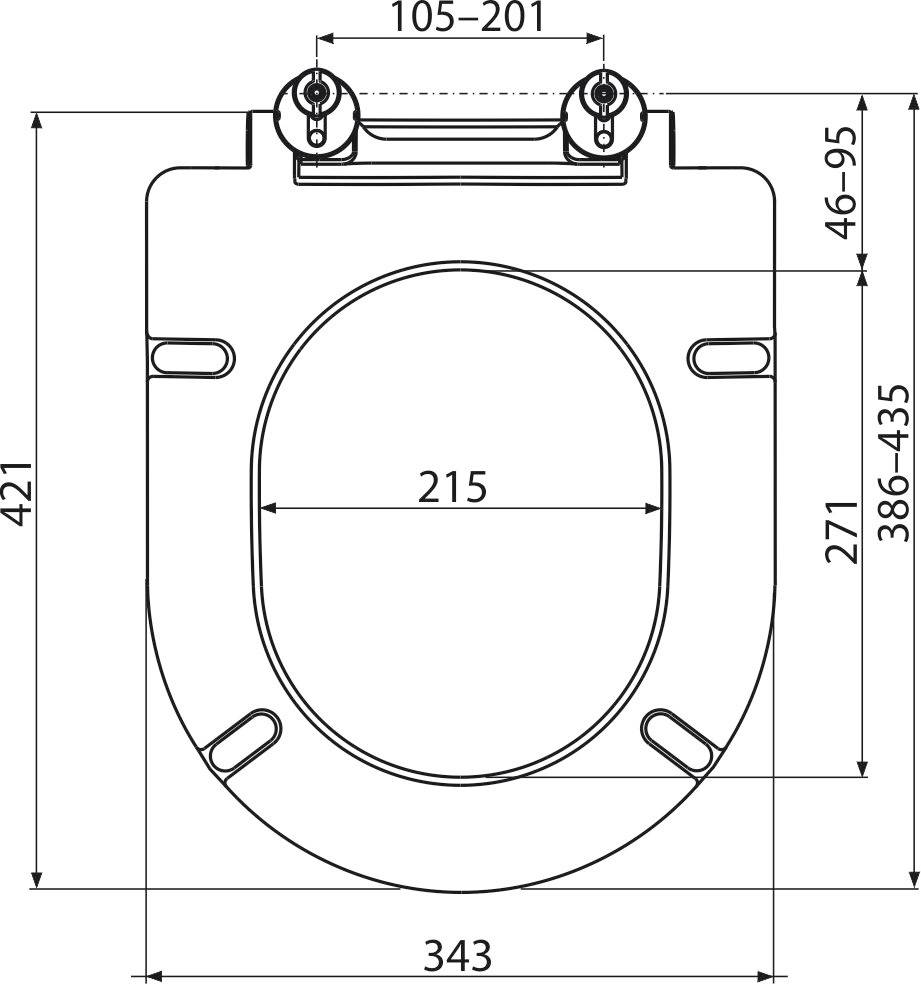 Alcadrain A678S WC-Sitz Duroplast für WC Alca Medic