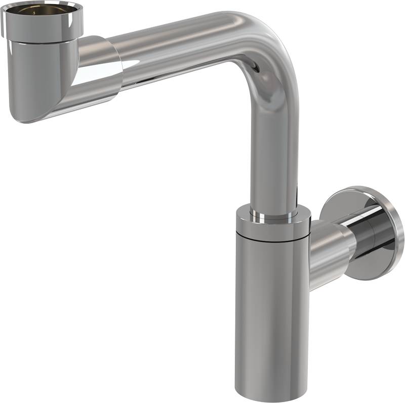 AlcaDrain Designsiphon 1 1/4" raumsparend, Ganzmetall