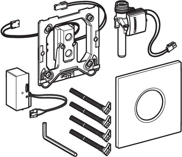 Geberit Elektronische Urinalsteuerungen HyTronic IR, Design Sigma01, weiß