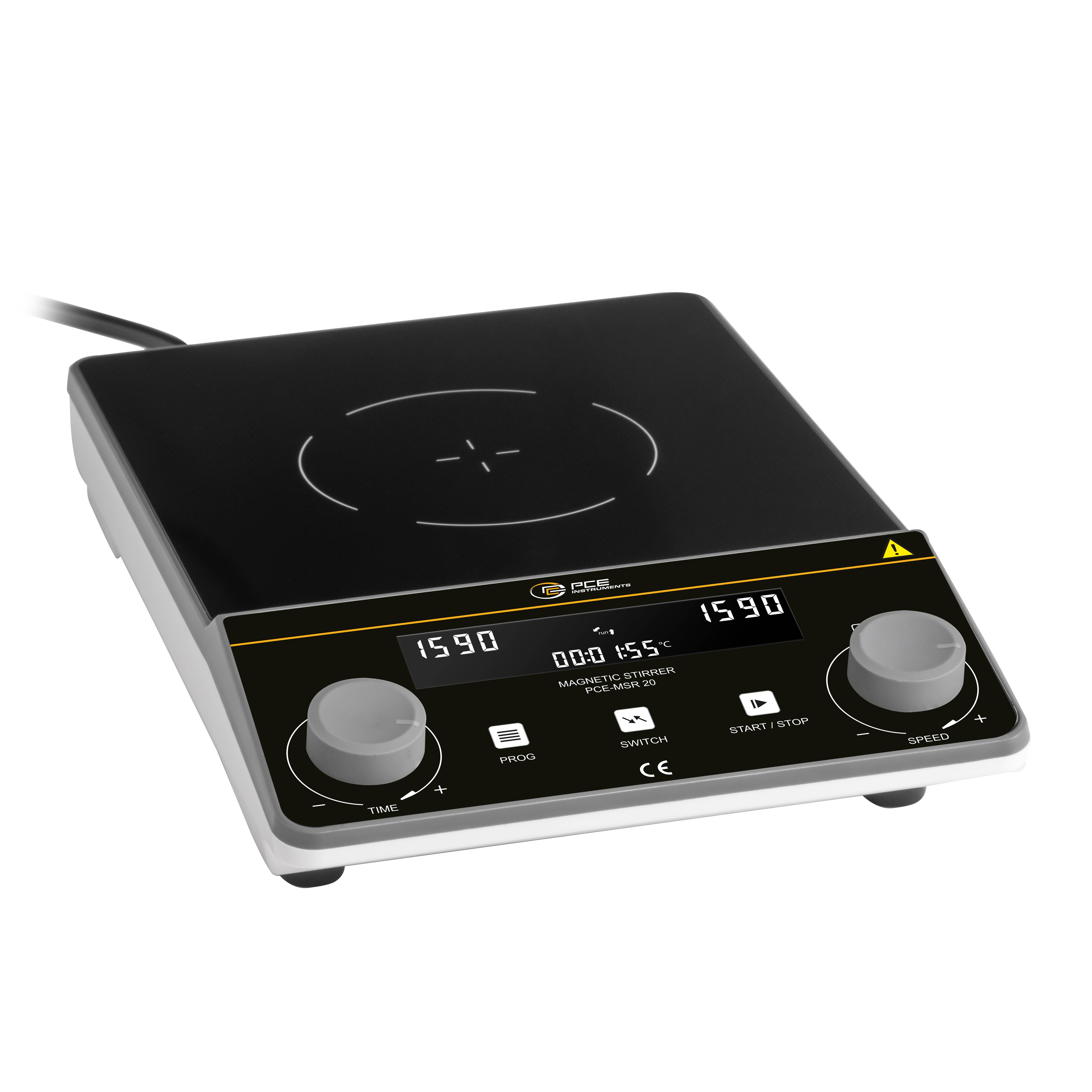 PCE Instruments Magnetrührer PCE-MSR 20 |100..1600 U/min |max. 5L Rührmenge |Timer 1 min..99h 59 min |6 Rührprogramme