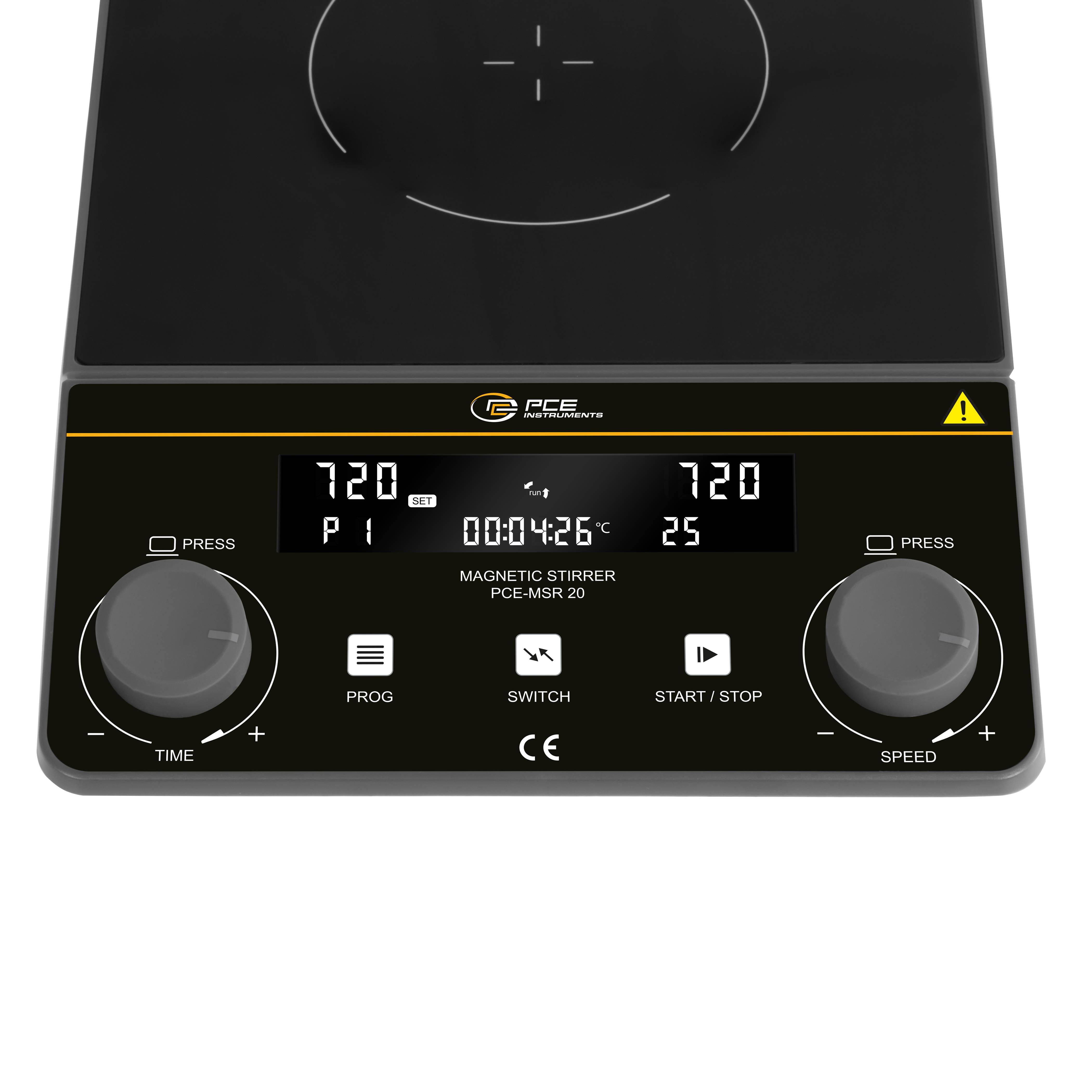 PCE Instruments Magnetrührer PCE-MSR 20 |100..1600 U/min |max. 5L Rührmenge |Timer 1 min..99h 59 min |6 Rührprogramme