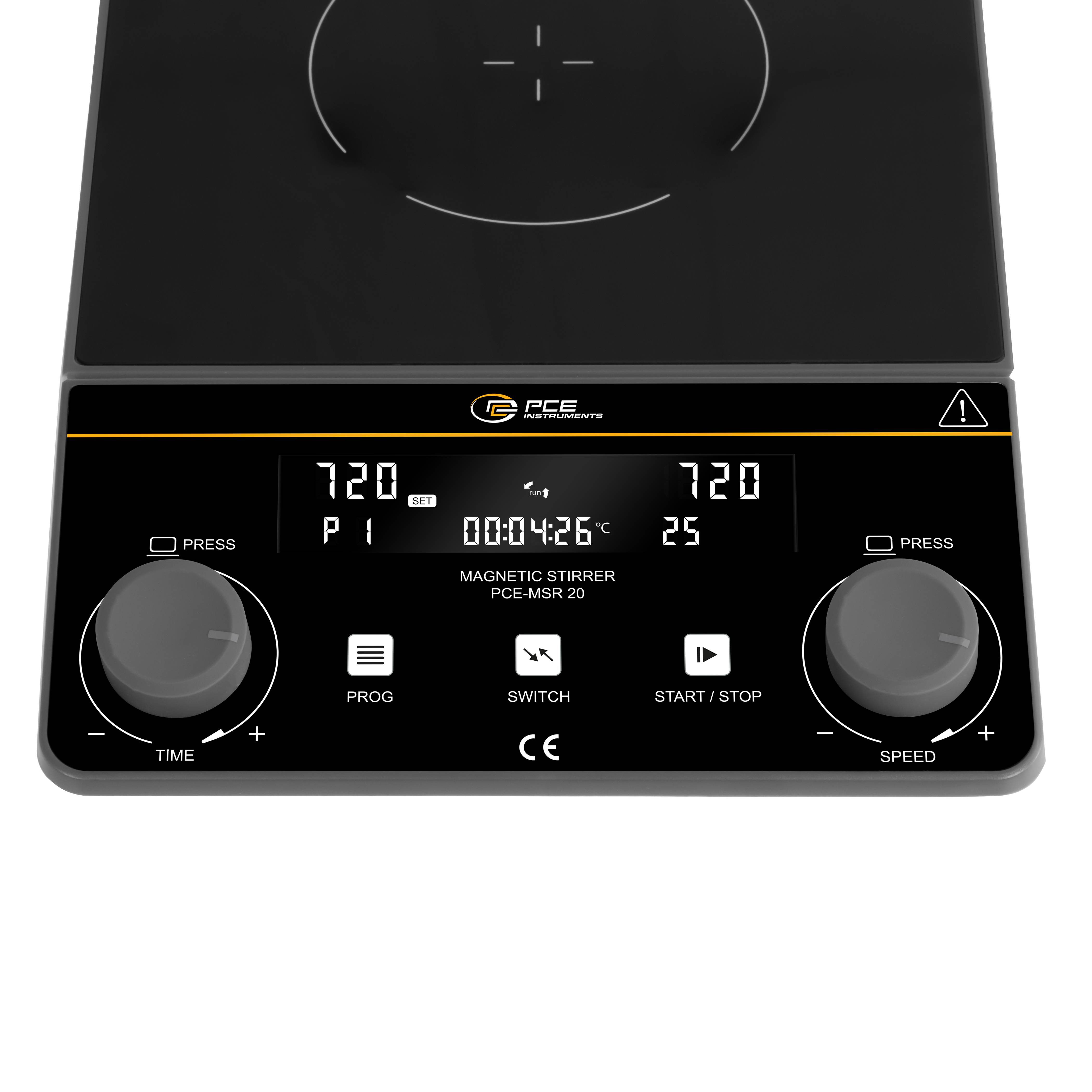 PCE Instruments Magnetrührer PCE-MSR 20 |100..1600 U/min |max. 5L Rührmenge |Timer 1 min..99h 59 min |6 Rührprogramme