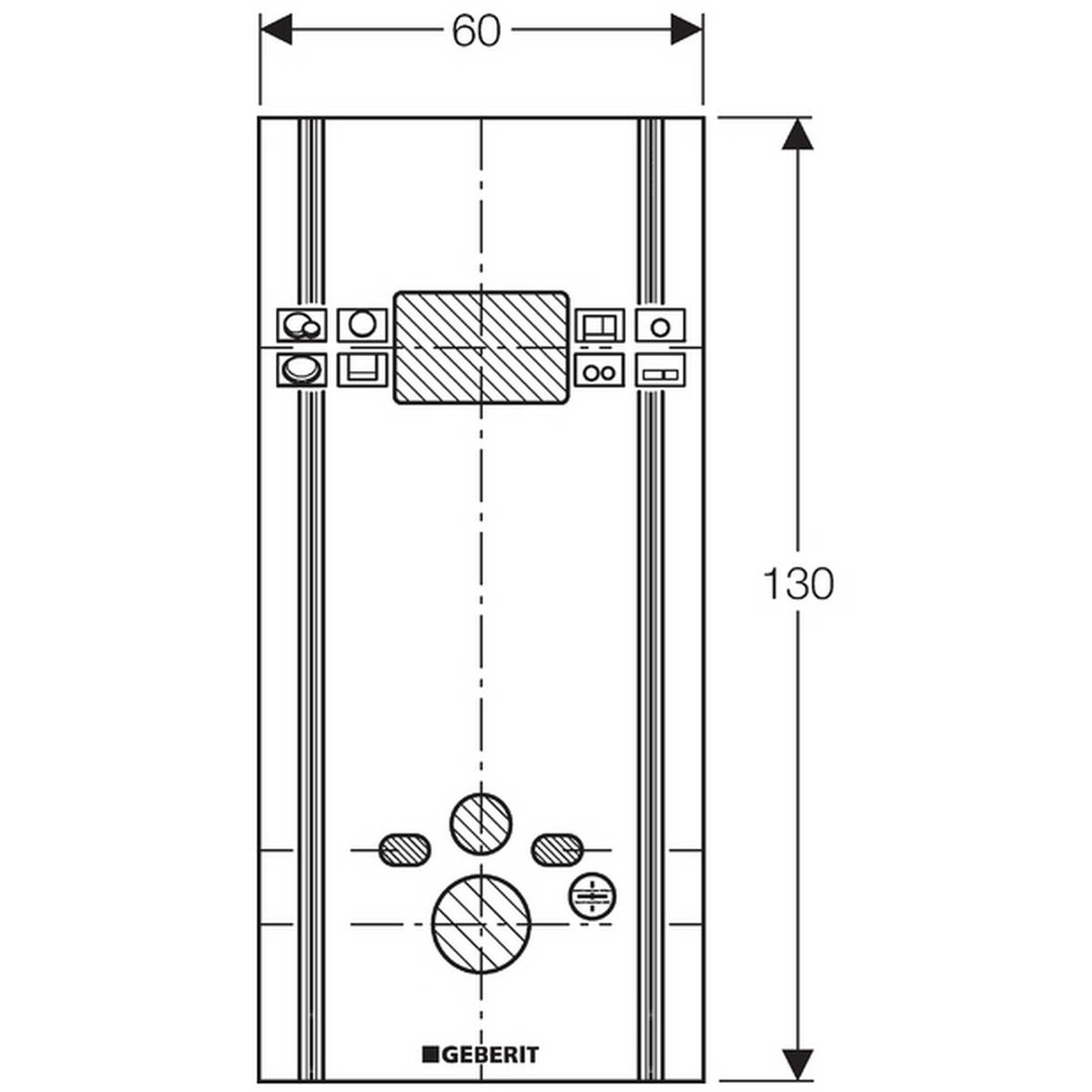 Panneau WC Geberit GIS pour réservoir encastré Sigma