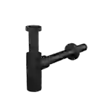 AlcaDrain Design Siphon 1 1/4" rund, Ganzmetall Schwarz matt AlcaDrain Design Siphon 1 1/4" rund, Ganzmetall Schwarz matt