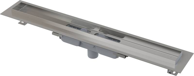AlcaDrain APZ1106 Caniveau de douche en acier inoxydable bas Évacuation verticale 1150