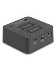 Delock USB 20 Gbps M.2 Dockingstation für 2 x NVMe PCIe SSD mit Klon- und m.2