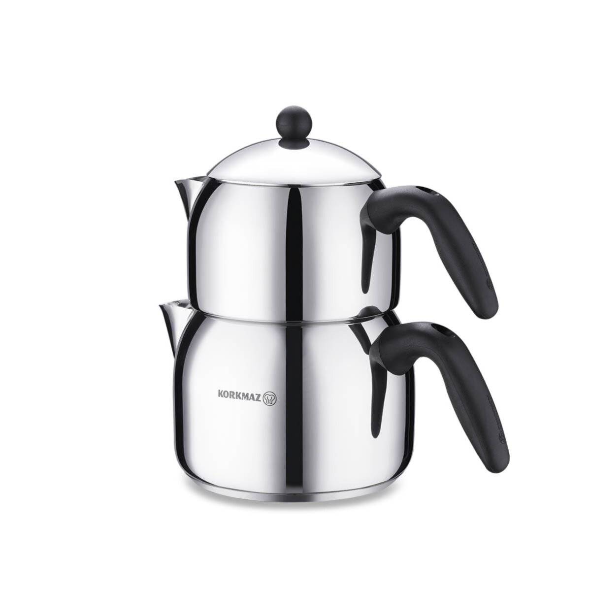 Korkmaz Orbit Maxi Teekannen-Set - 1,2L/2,0L, für alle Herdarten geeignet