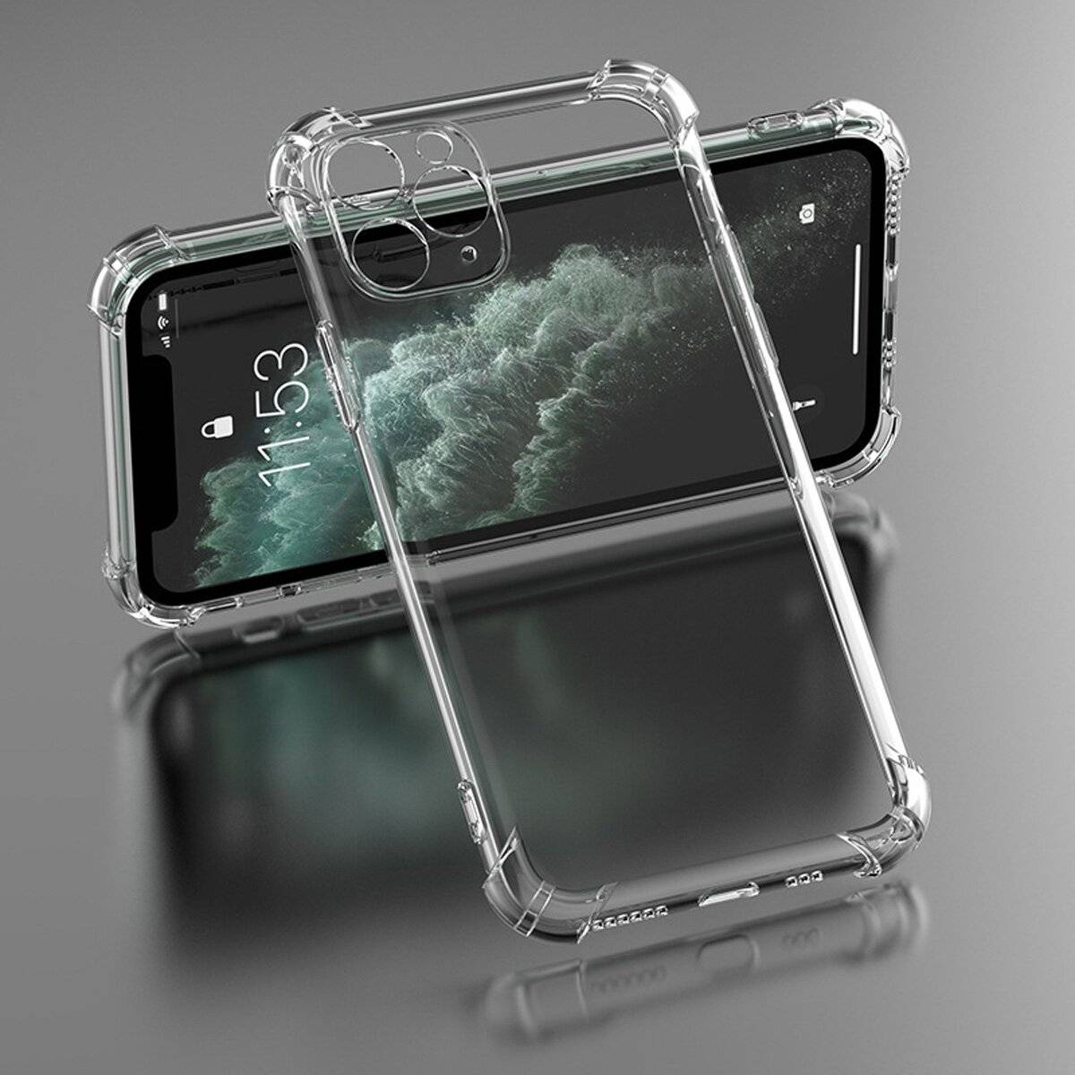 Anti Shock 1,5 mm Handyhülle Clear Case Bumper kompatibel mit iPhone 17 Transparent