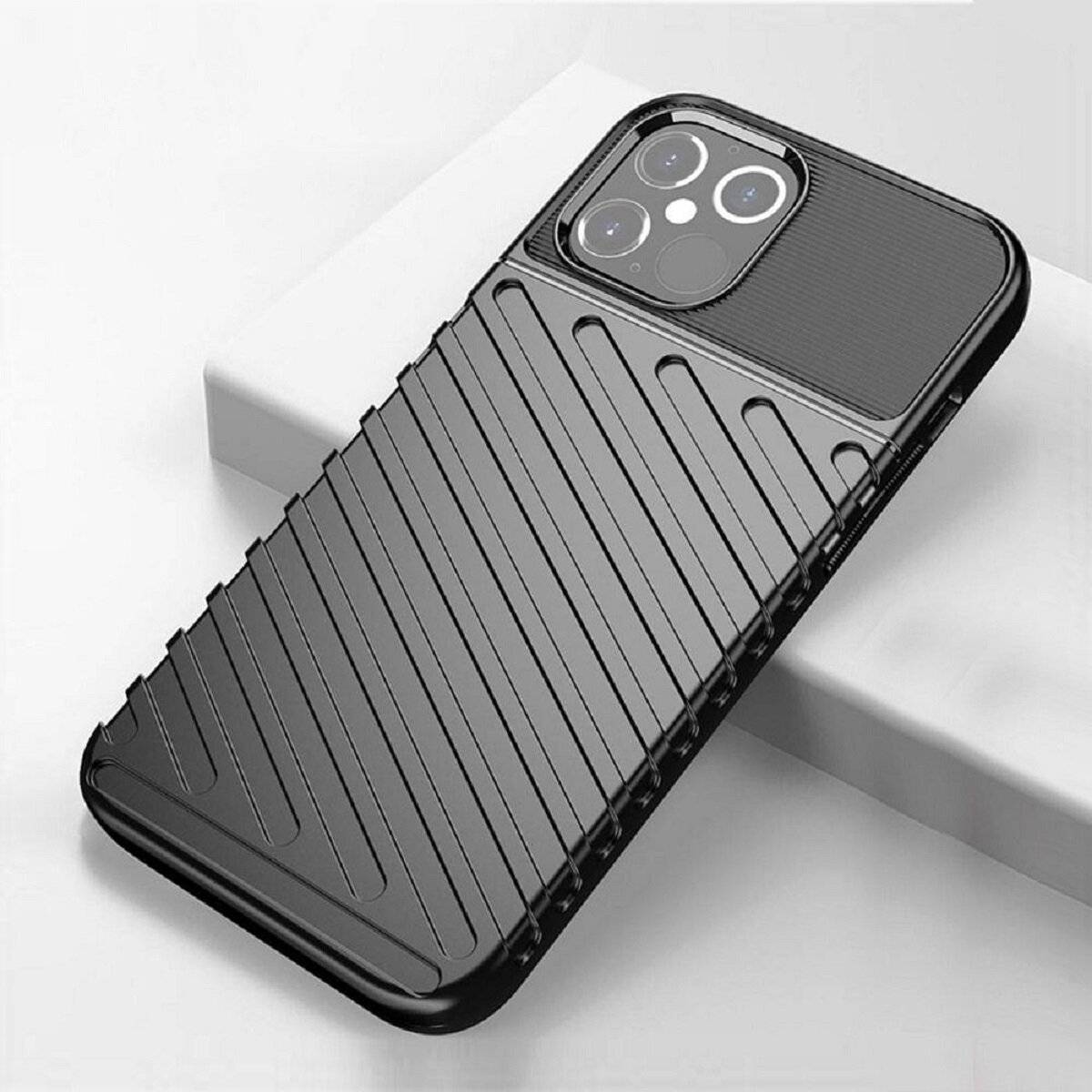 Gepanzerte Thunder Bumper Handy Hülle kompatibel mit Samsung Galaxy A17 5G schwarz