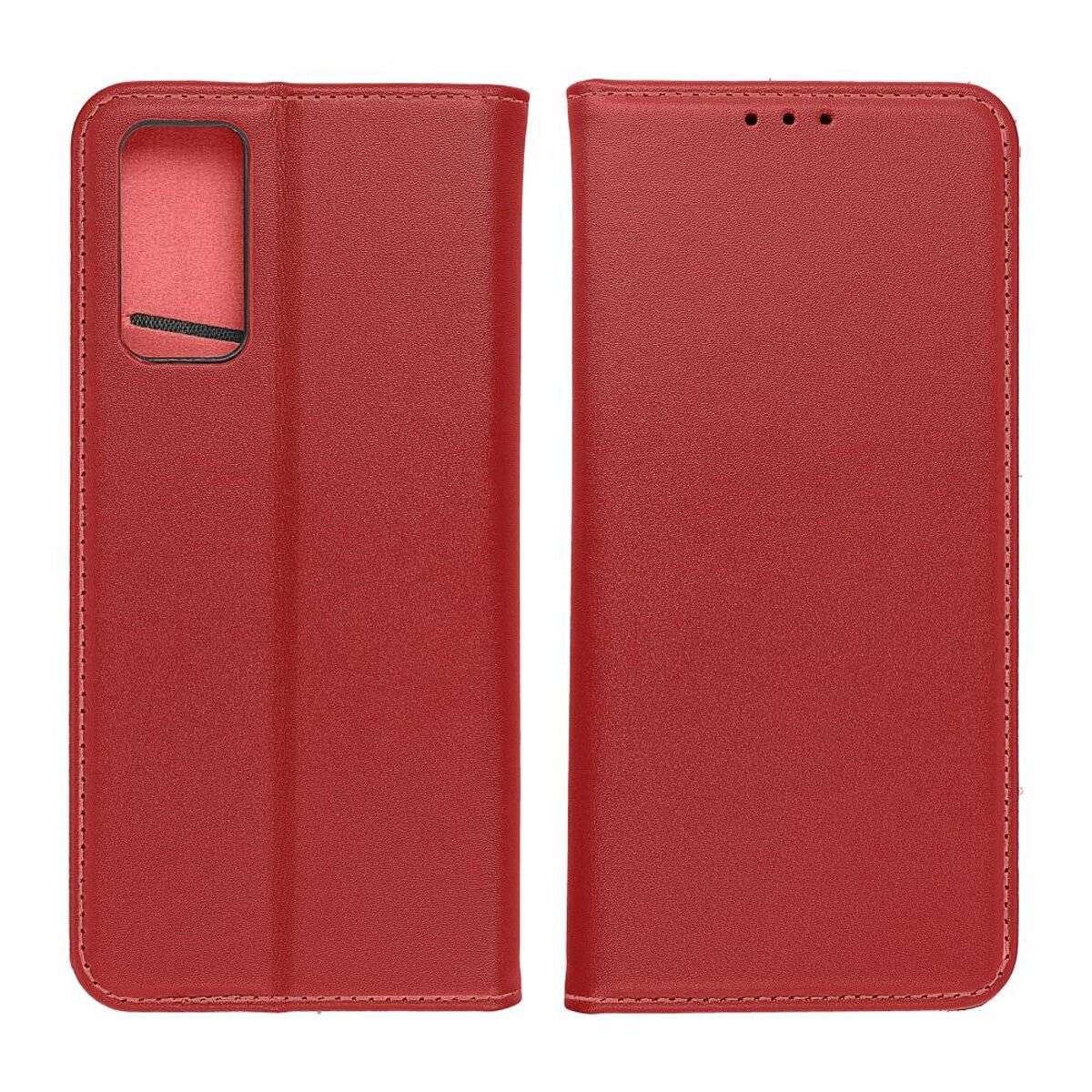 Smart Pro Echt Leder Hülle Tasche Handyhülle kompatibel mit Xiaomi Redmi 15C Rot