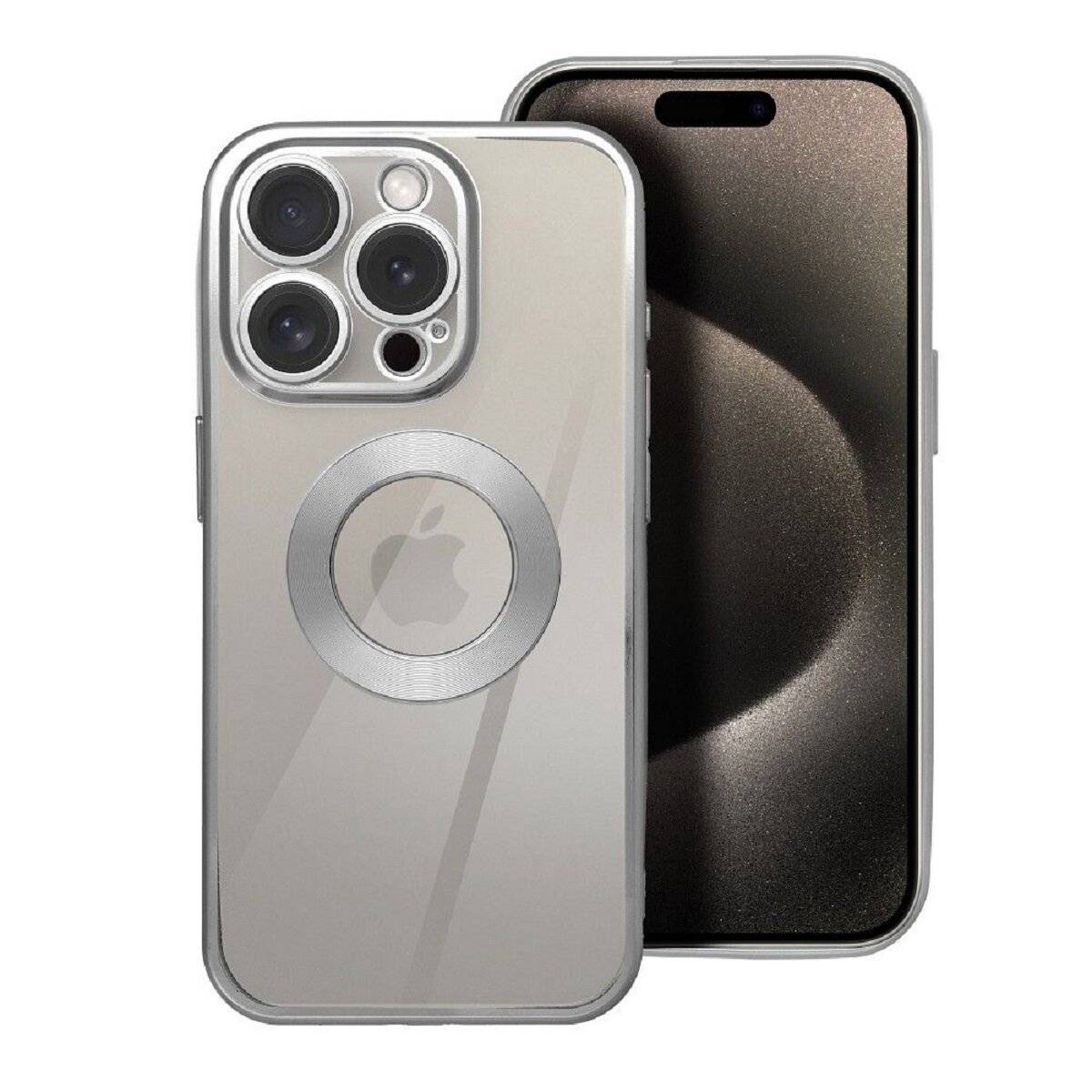 Glam Case – trendige Schutzhülle Handyhülle Bumper kompatibel mit iPhone 17 Pro Max Silber