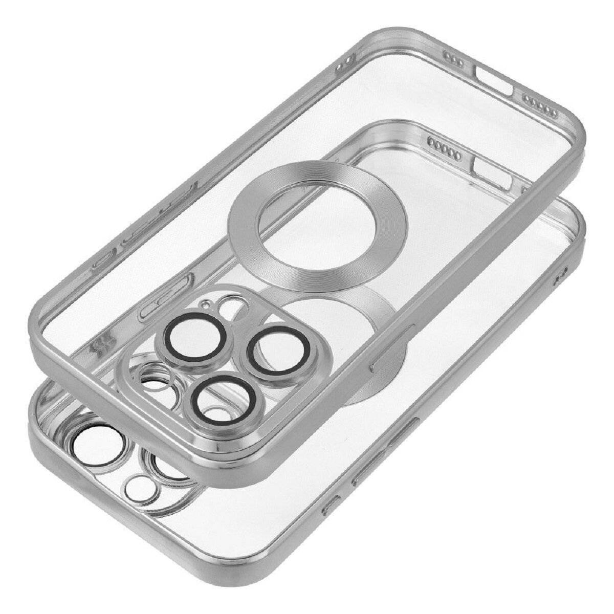 Glam Case – trendige Schutzhülle Handyhülle Bumper kompatibel mit iPhone 17 Pro Max Silber