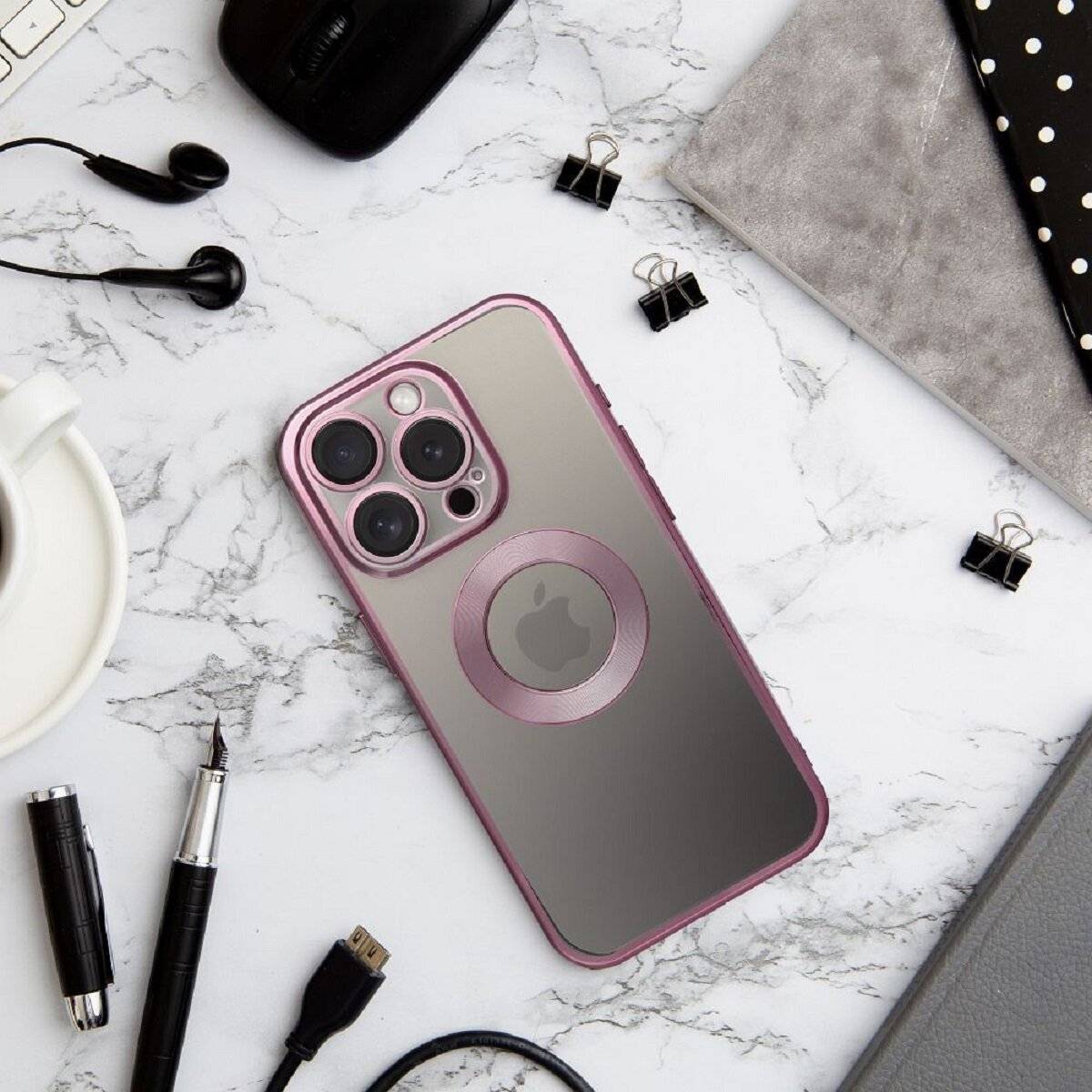 Glam Case – trendige Schutzhülle Handyhülle Bumper kompatibel mit iPhone 17 Air Pink