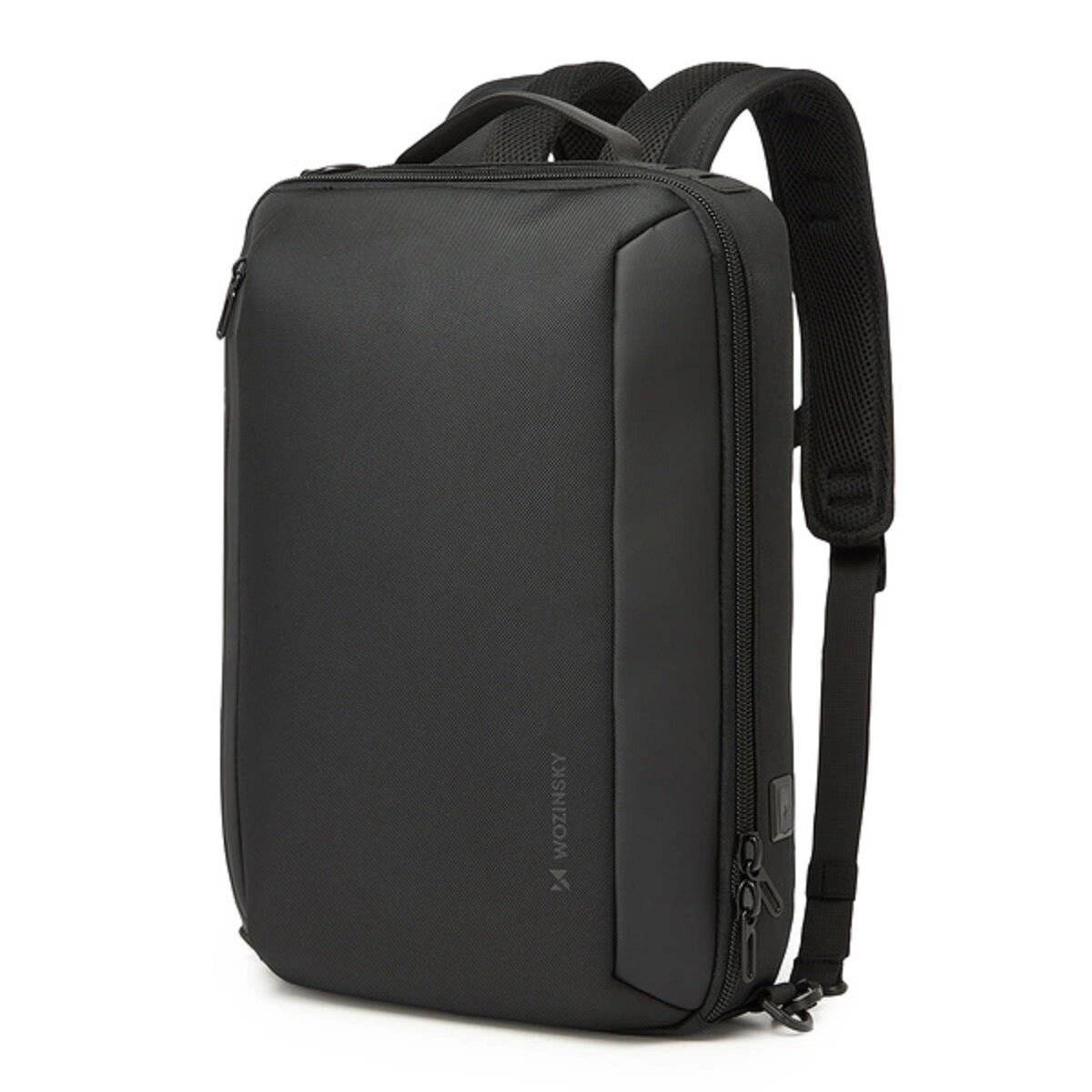 Wozinsky Premium 15,6'' Laptop-Rucksack/Tasche mit Riemen - Schwarz