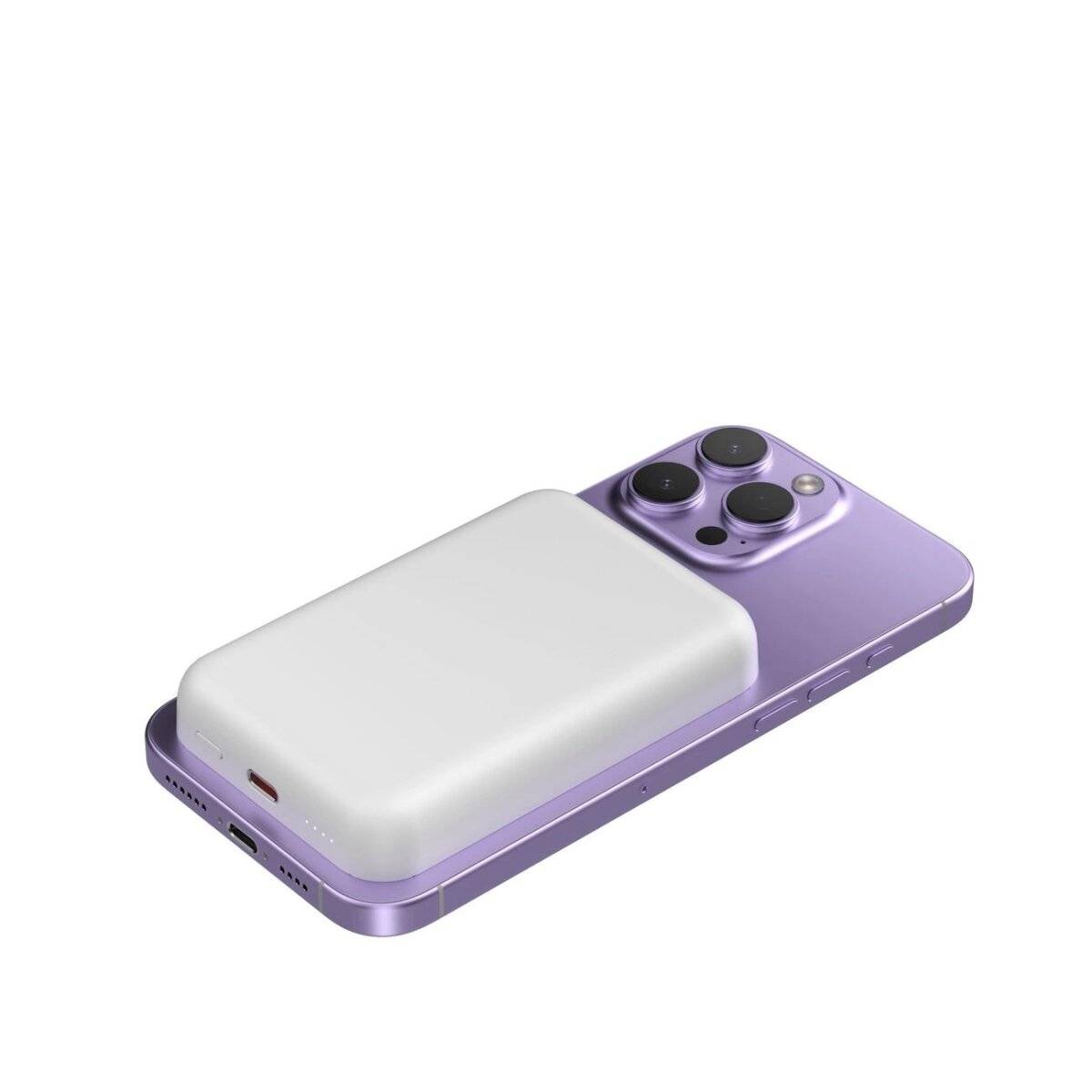 Wozinsky WRW349YWS Magnetische Powerbank, 10.000 mAh, Weiß