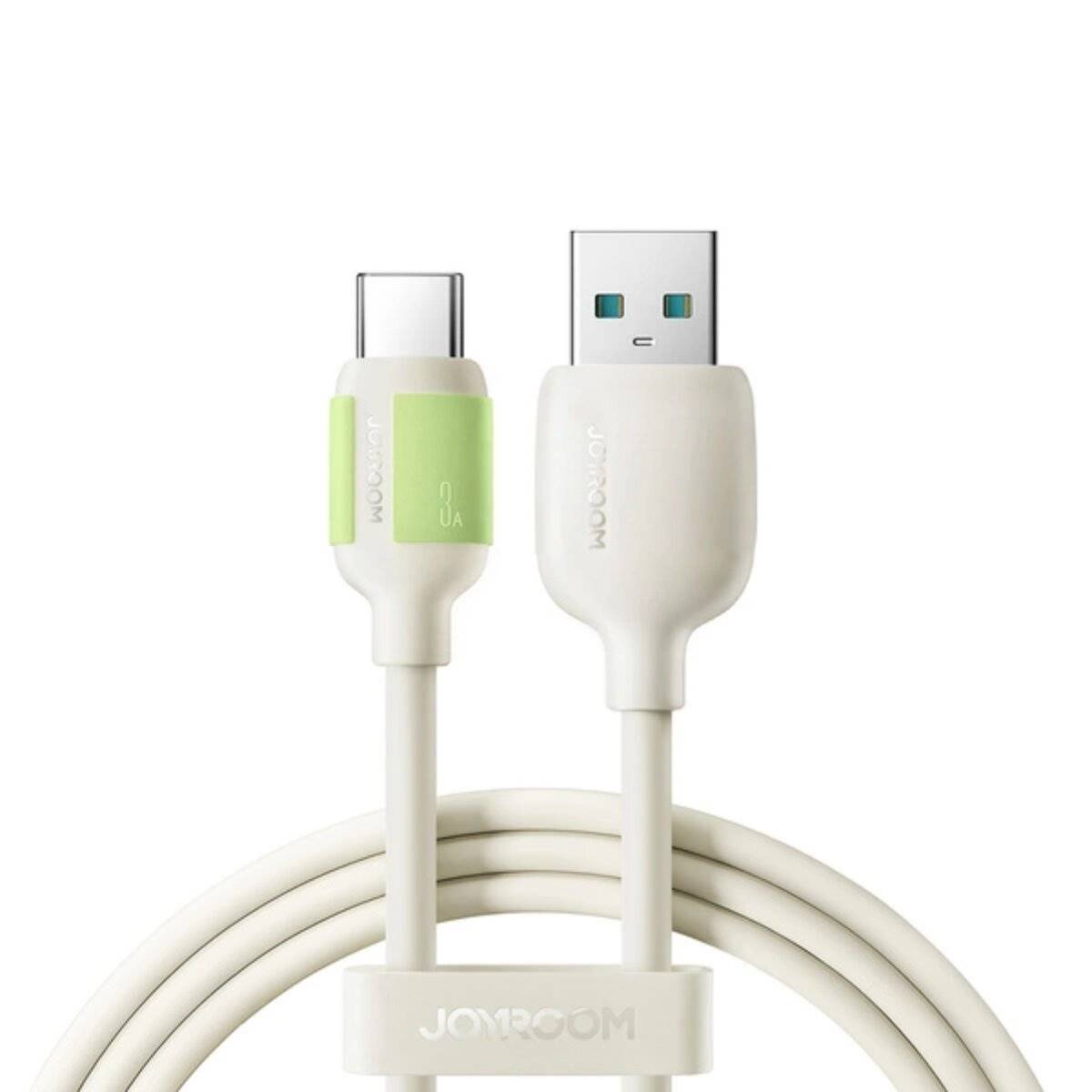 Joyroom S-A53 3A USB-A - USB-C Kabel mit fluoreszierender Spitze - Beige 1,2m
