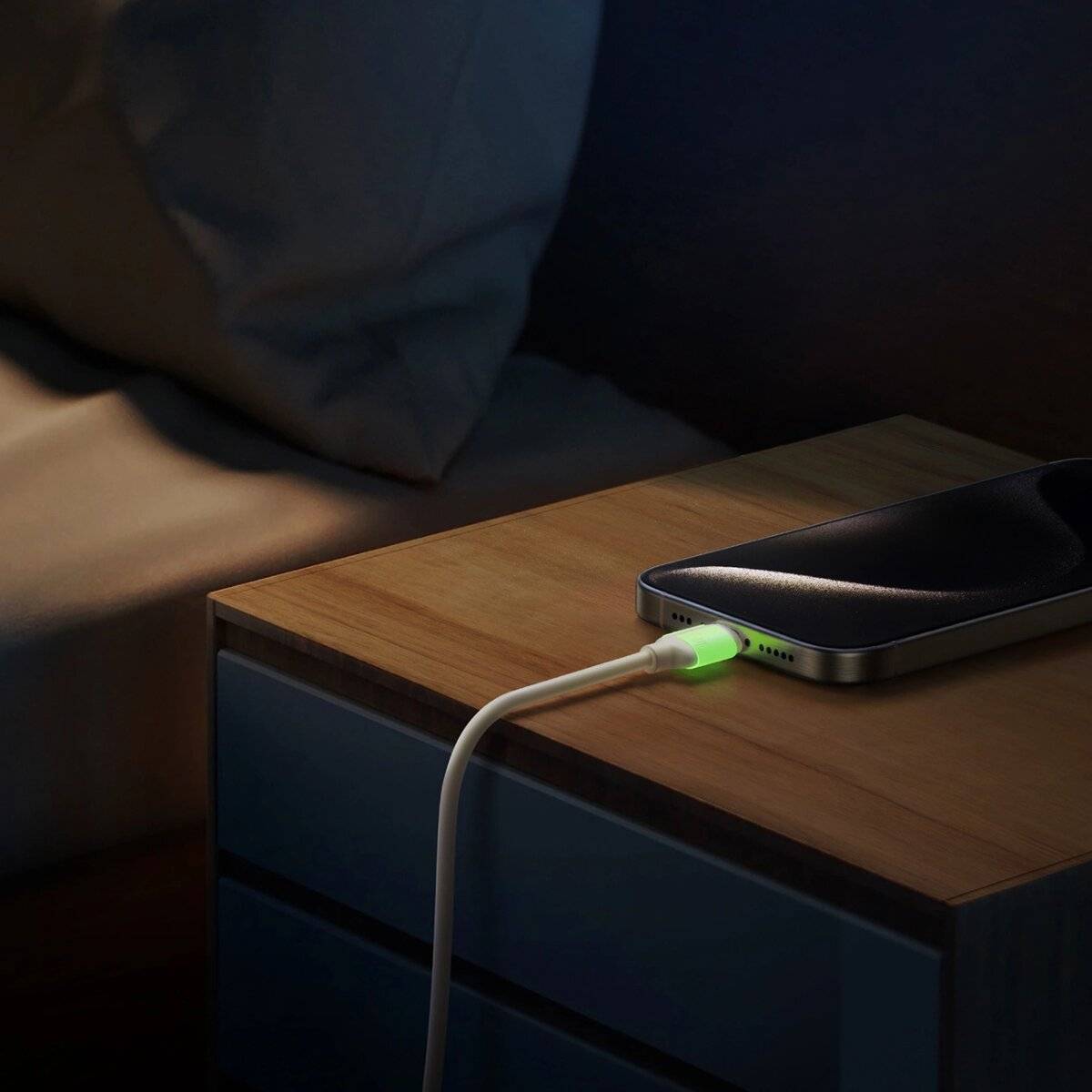 Joyroom S-A53 60W USB-C Kabel - USB-C mit fluoreszierender Spitze - beige 1,2m