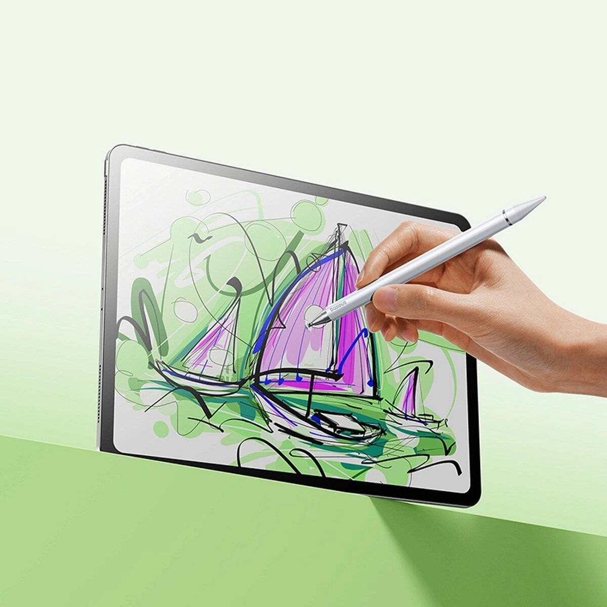 Baseus Smooth Writing III 3in1 Passiver Stylus - Nichtmagnetische Version - Weiß